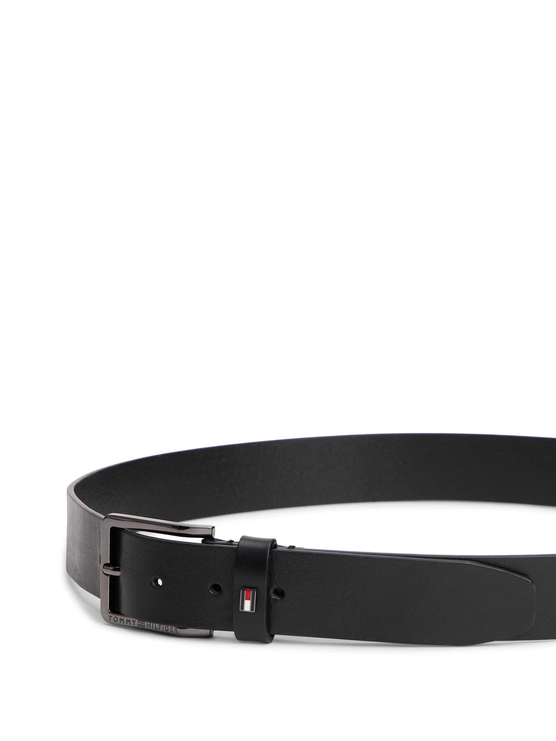 Tommy Hilfiger Ledergürtel OLIVIER 3,5 cm breit mit Flag aus Emaille, Breite: 3,5cm