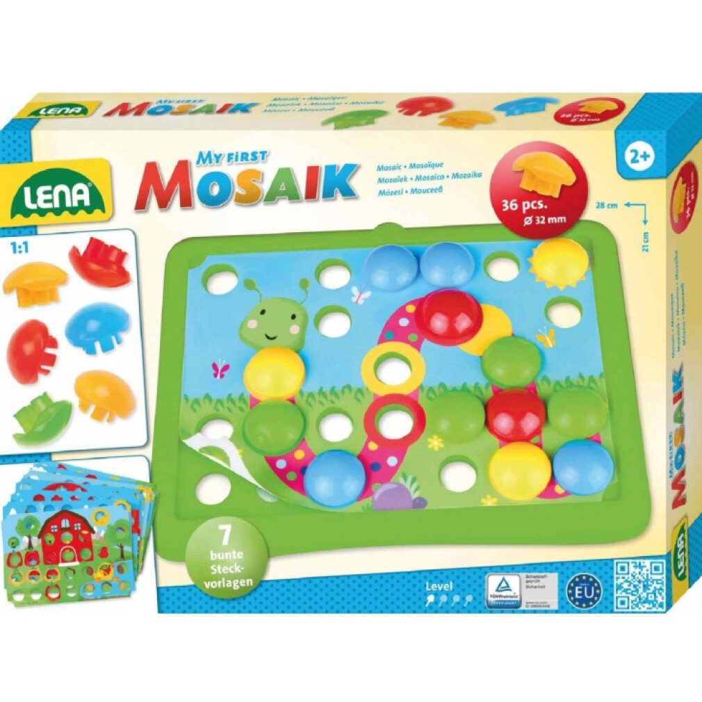 Lena® einsteckmosaik junior 33 x 24 cm weiß 44-teilig Konstruktions-Spielset, (Packung)