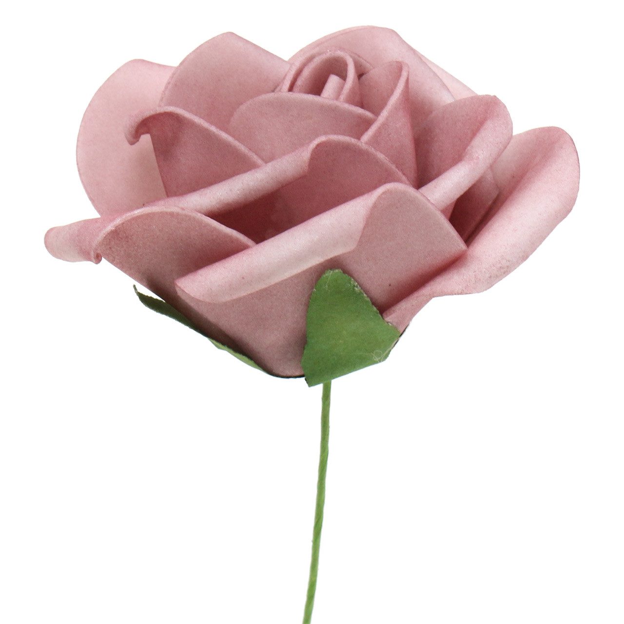 Kunstblume Schaumstoff-Rosen Ø7,5cm Altrosa für Hochzeit Deko, Set 18 St, Florists Products, Höhe 4.5 cm