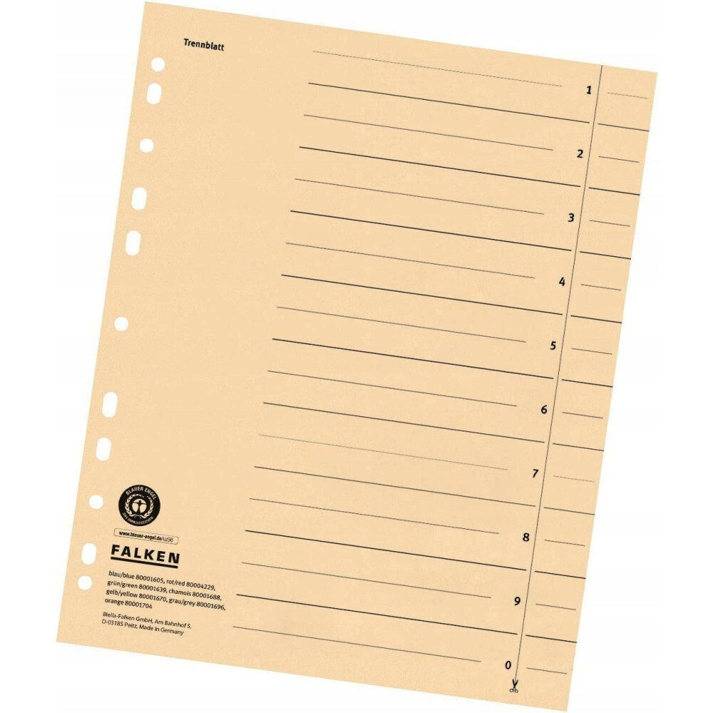 FALKE Designpapier Falken 80001688 Trennblätter 1-0 Karton 230gr, Chamois - 100 Stück