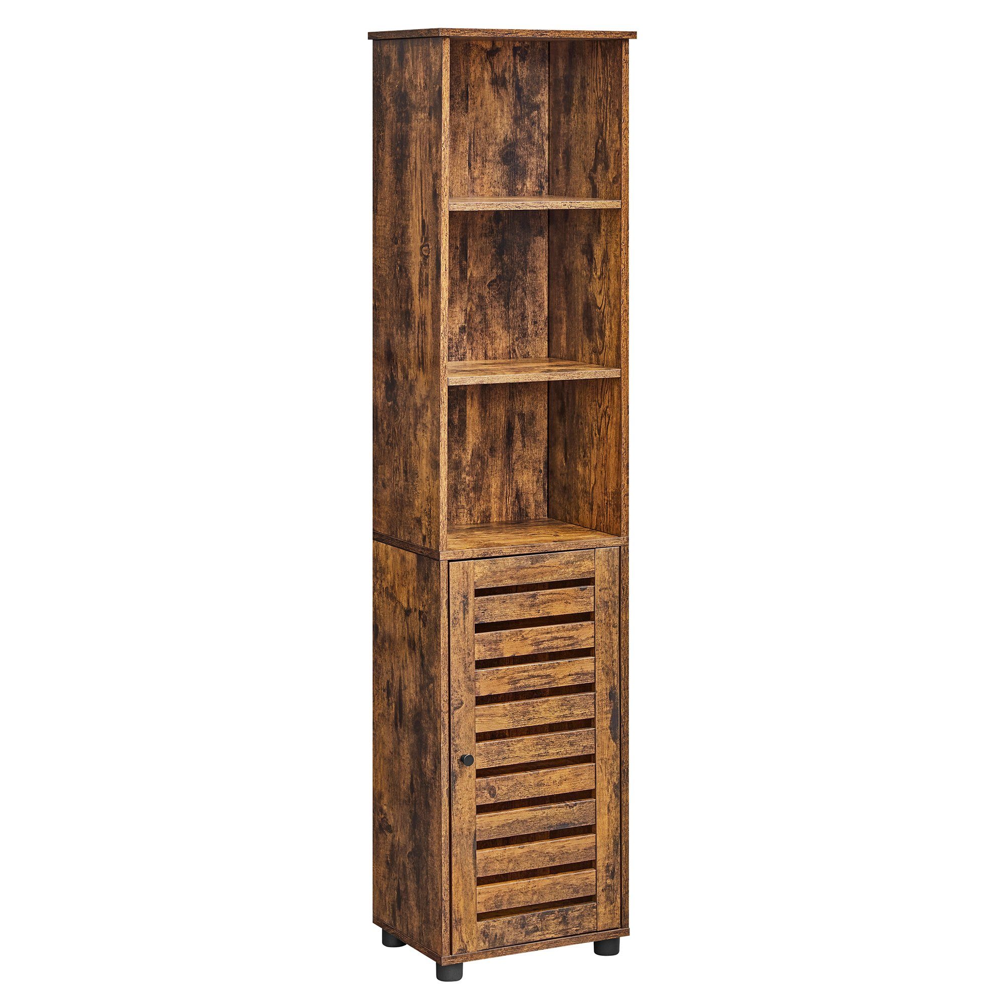 VASAGLE Badkommode Badezimmerschrank Hochschrank, verstellbare Einlegeböden