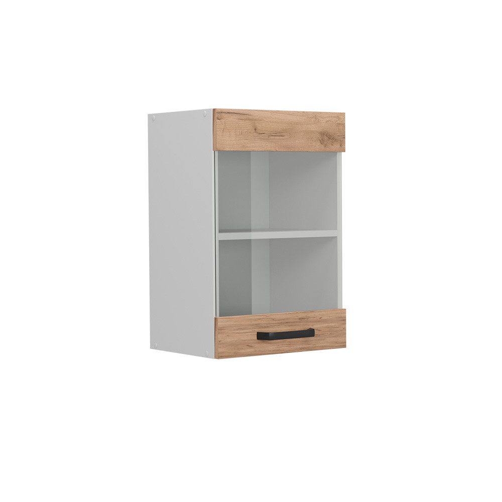Vicco Glashängeschrank R-Line, Goldkraft Eiche/Weiß, 40 günstig online kaufen