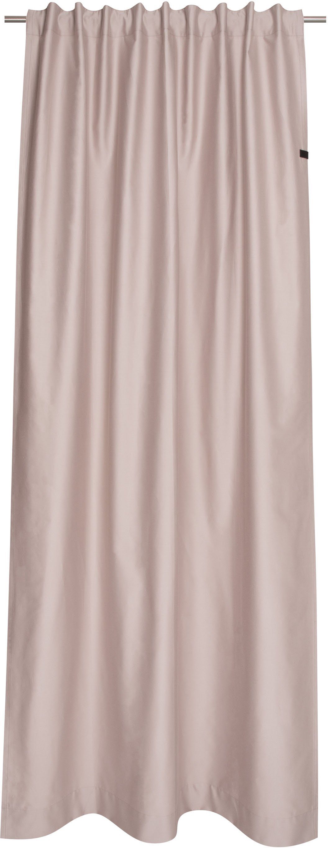 SCHÖNER WOHNEN-Kollektion Vorhang Soft, Multifunktionsband (1 St), blickdicht, Jacquard, mit Lederapplikation