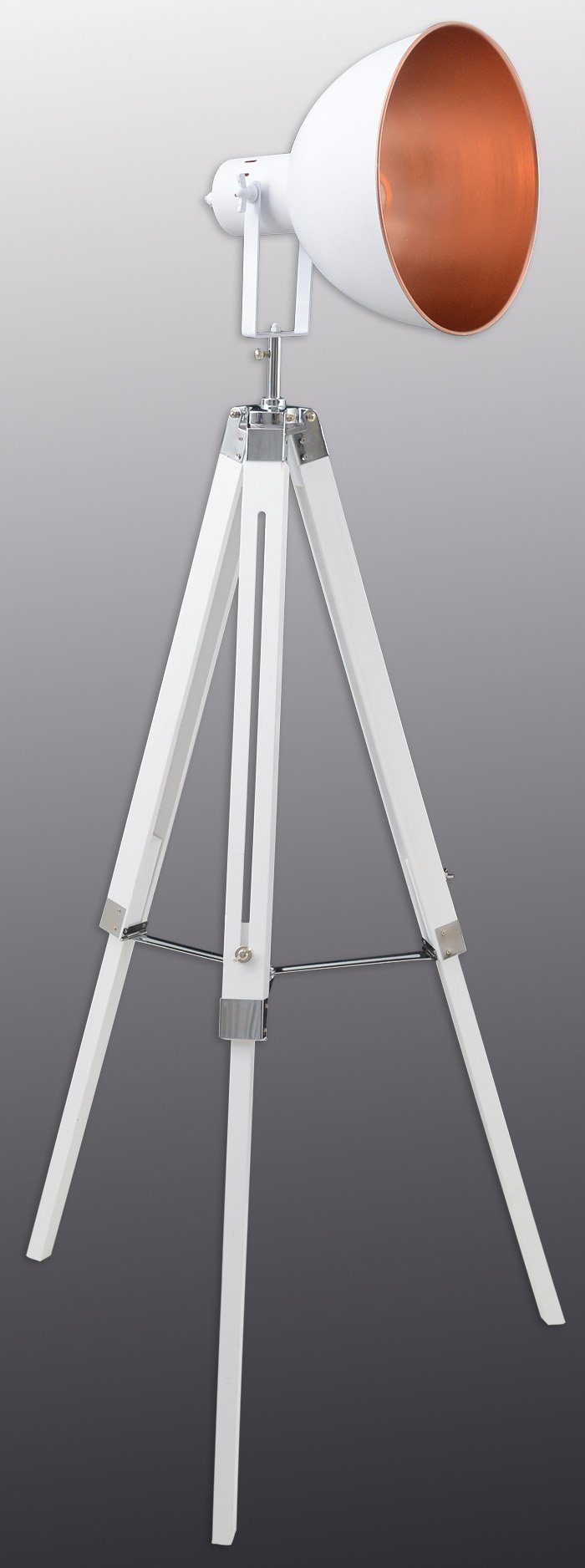 näve Stehlampe Christie, ohne verstellbar: weiß/altweiß Höhe (Kiefernholz), max. 90-130cm Metall/Holz Leuchtmittel, 40W, E27