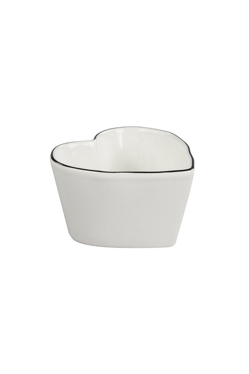 Geschirr-Set Schale klein - HERZL - weiß