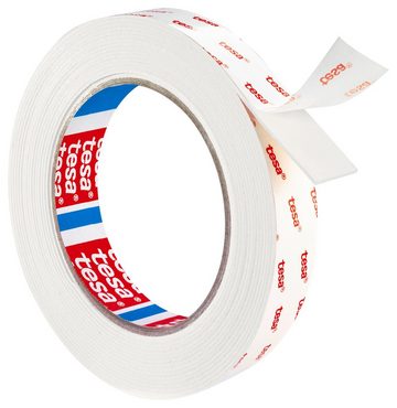 tesa Doppelklebeband POWERBOND Tapete, Putz Doppelseitiges Klebeband - 5 m : 19 mm (Packung, 1-St) Montageband extra stark - sichere Wandbefestigung ohne Bohren