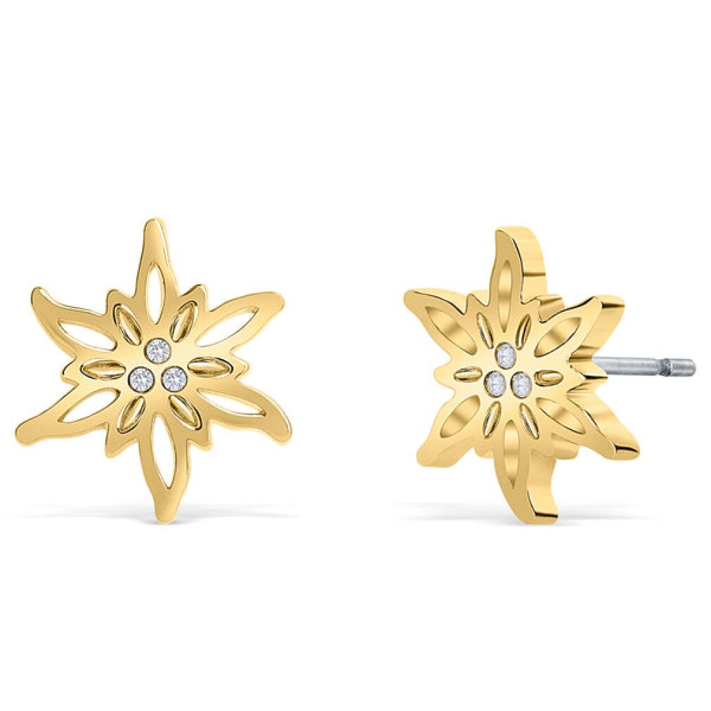 Crystalp Jewellery Ohrring-Set CRYSTalp Elegante vergoldete Ohrringe Protì mit Kristallen 40075.CRY.G