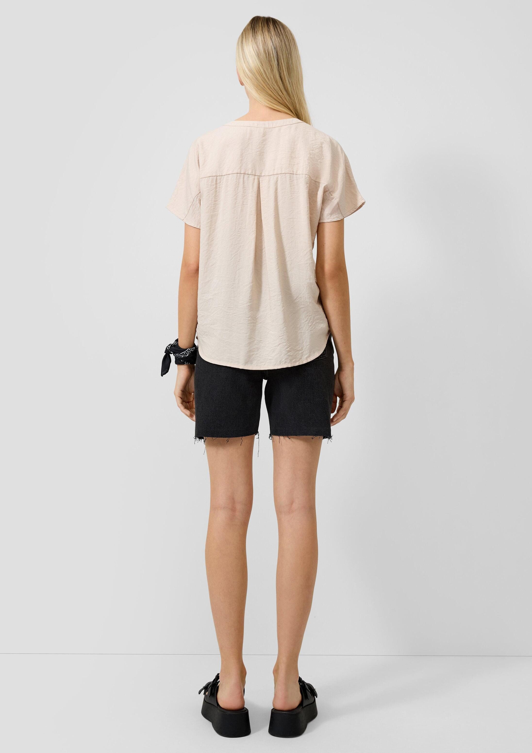 QS Jeansshorts Jeans-Hose MOM Bermuda-Jeans Mom / Relaxed Fit / High Rise