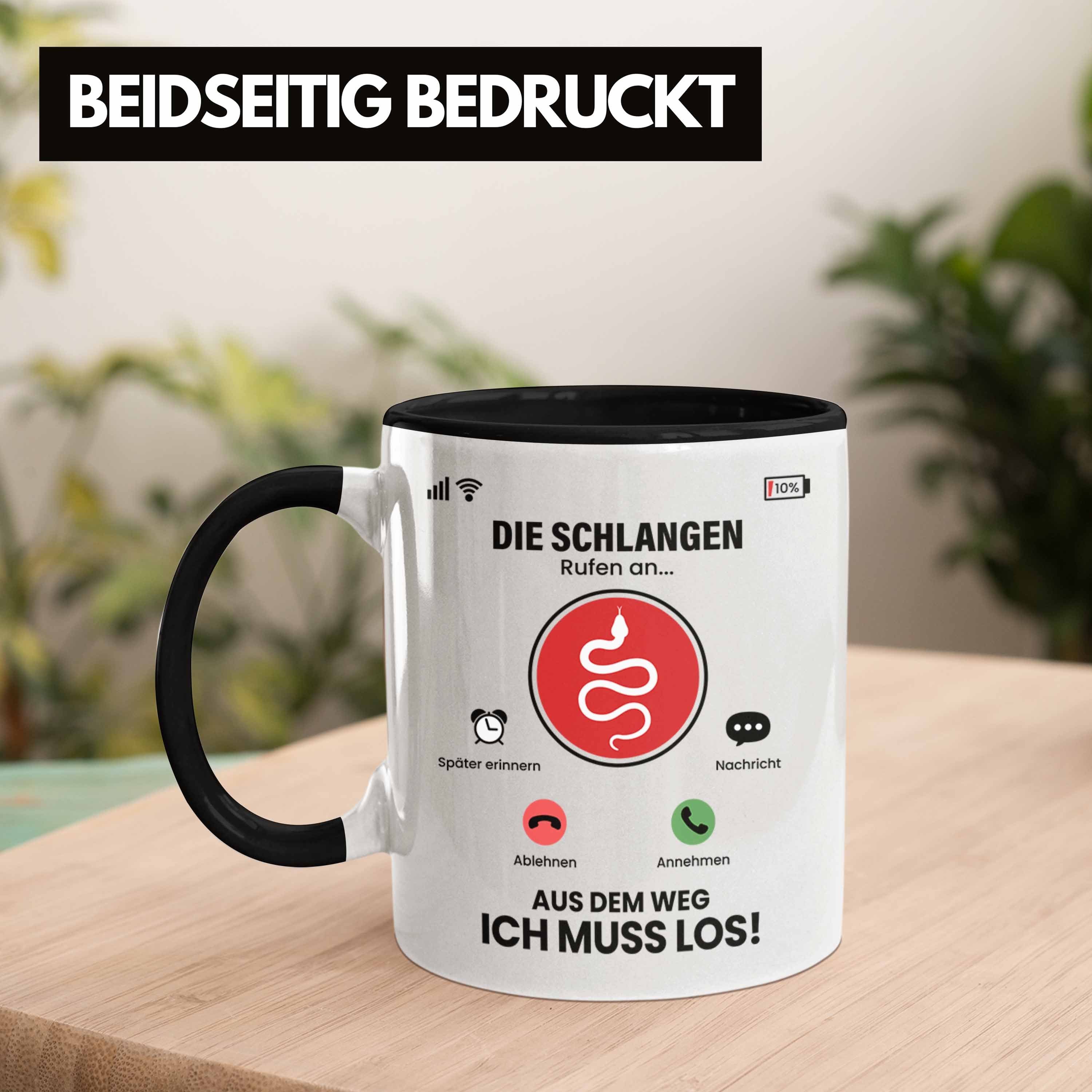 An Schlangen für Rufen Schlangen Geschenk Tasse Schwarz G Trendation Züchter Tasse Die Besitzer