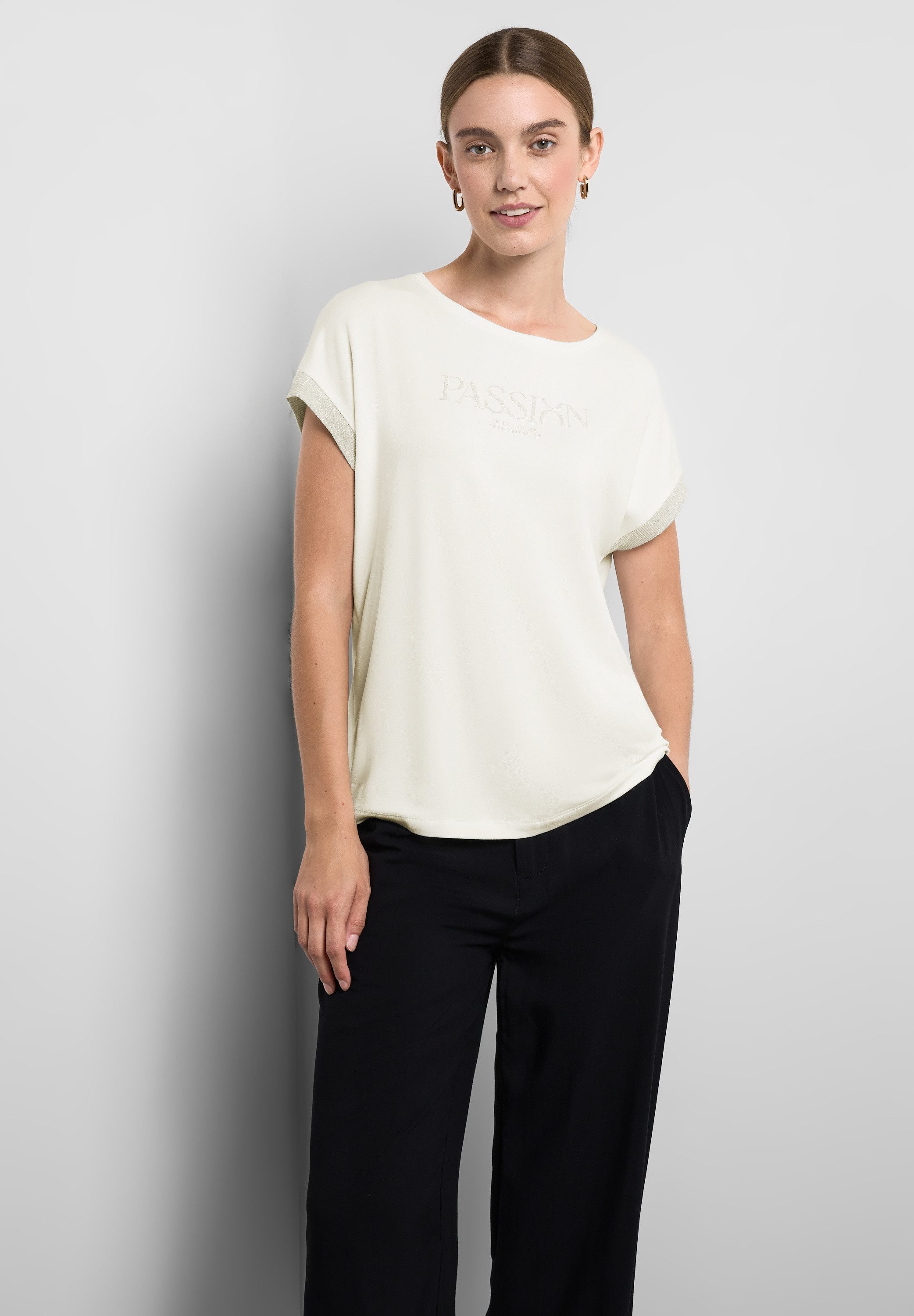 STREET ONE T-Shirt aus softem Materialmix