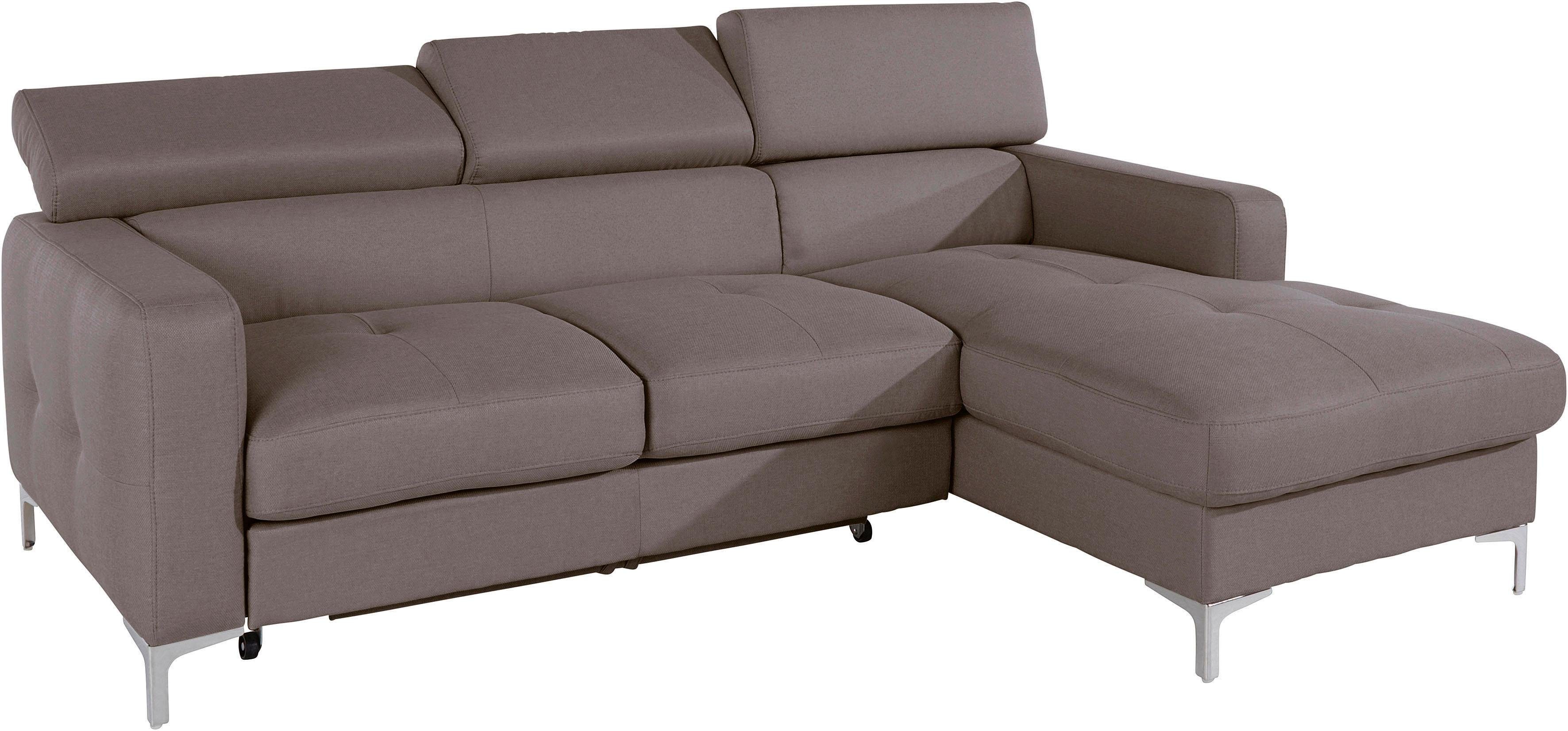 COTTA Ecksofa "Sammy L-Form", mit Kopfteilverstellung, wahlweise mit Bettfu günstig online kaufen