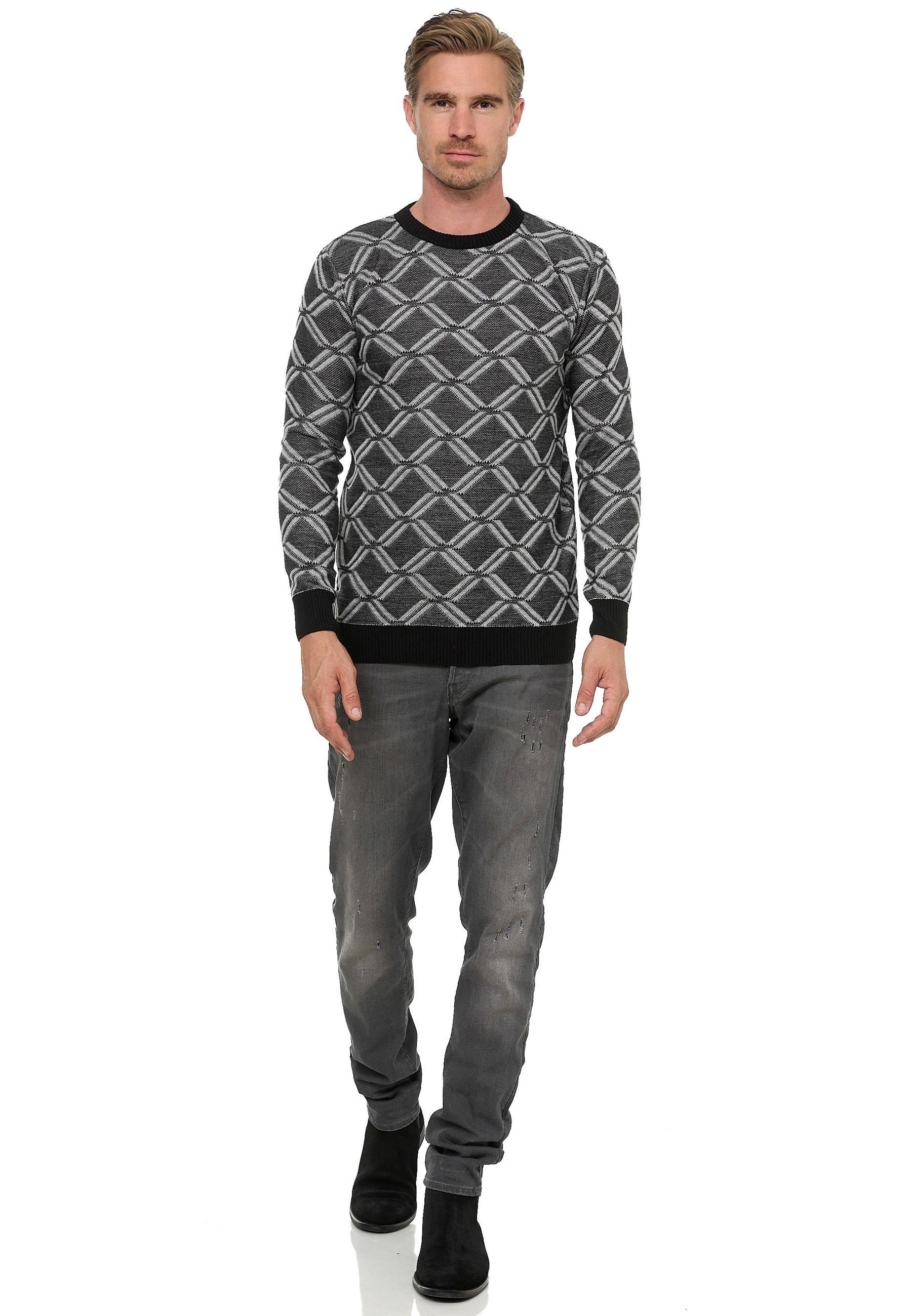 Rusty Neal Strickpullover in tollem Karo-Design