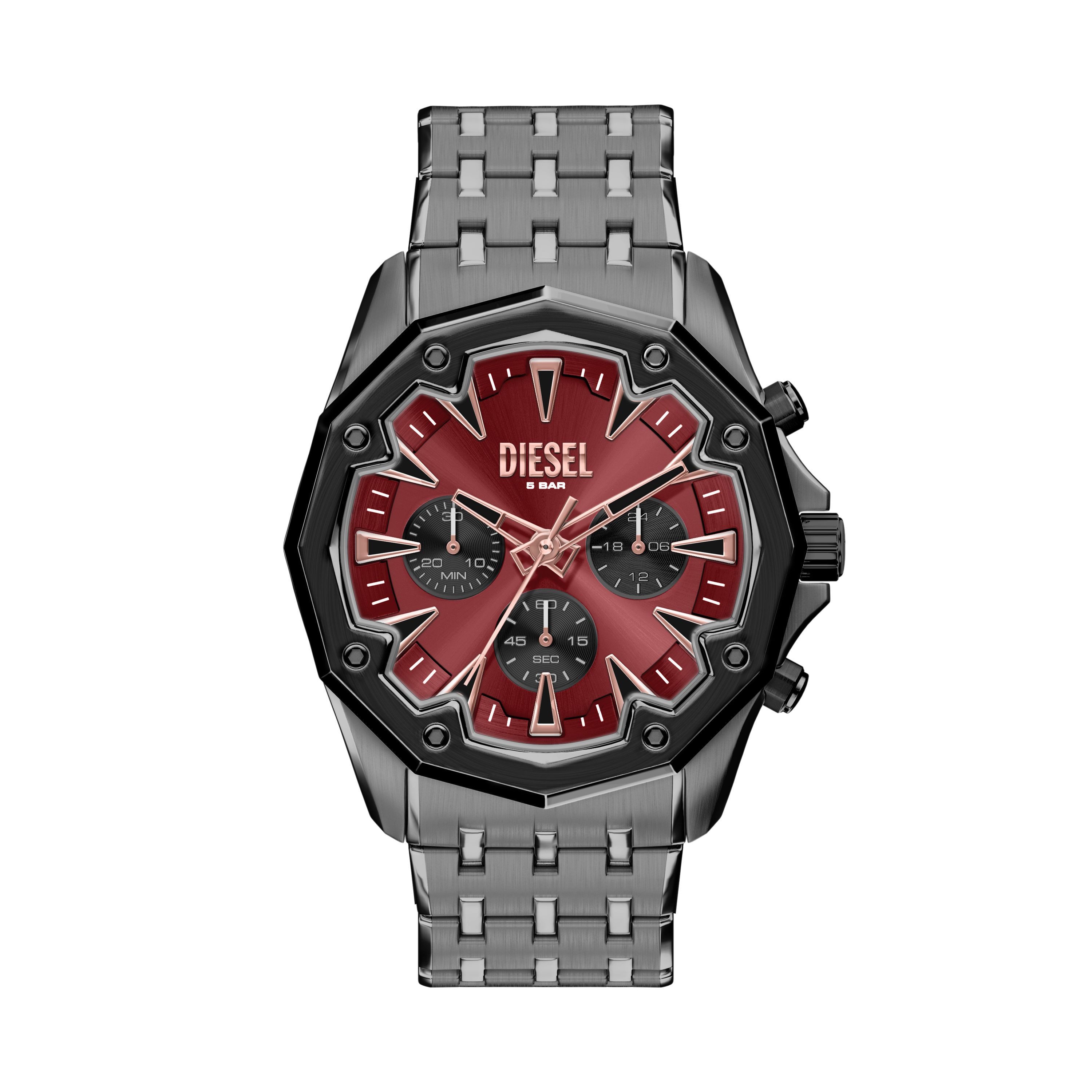 Diesel Chronograph Stinger DZ4715, Quarzuhr, Armbanduhr, Edelstahlarmband, analog, Stoppfunktion