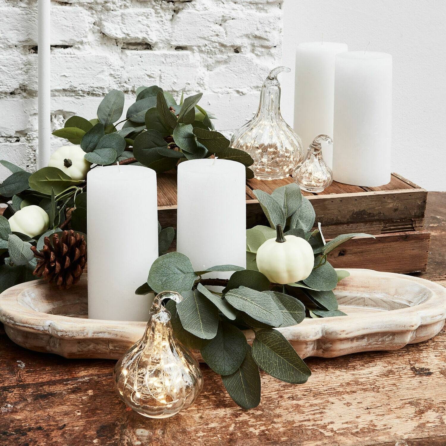 Mirabeau Dekoobjekt Kürbis 3er Set Lacey klar