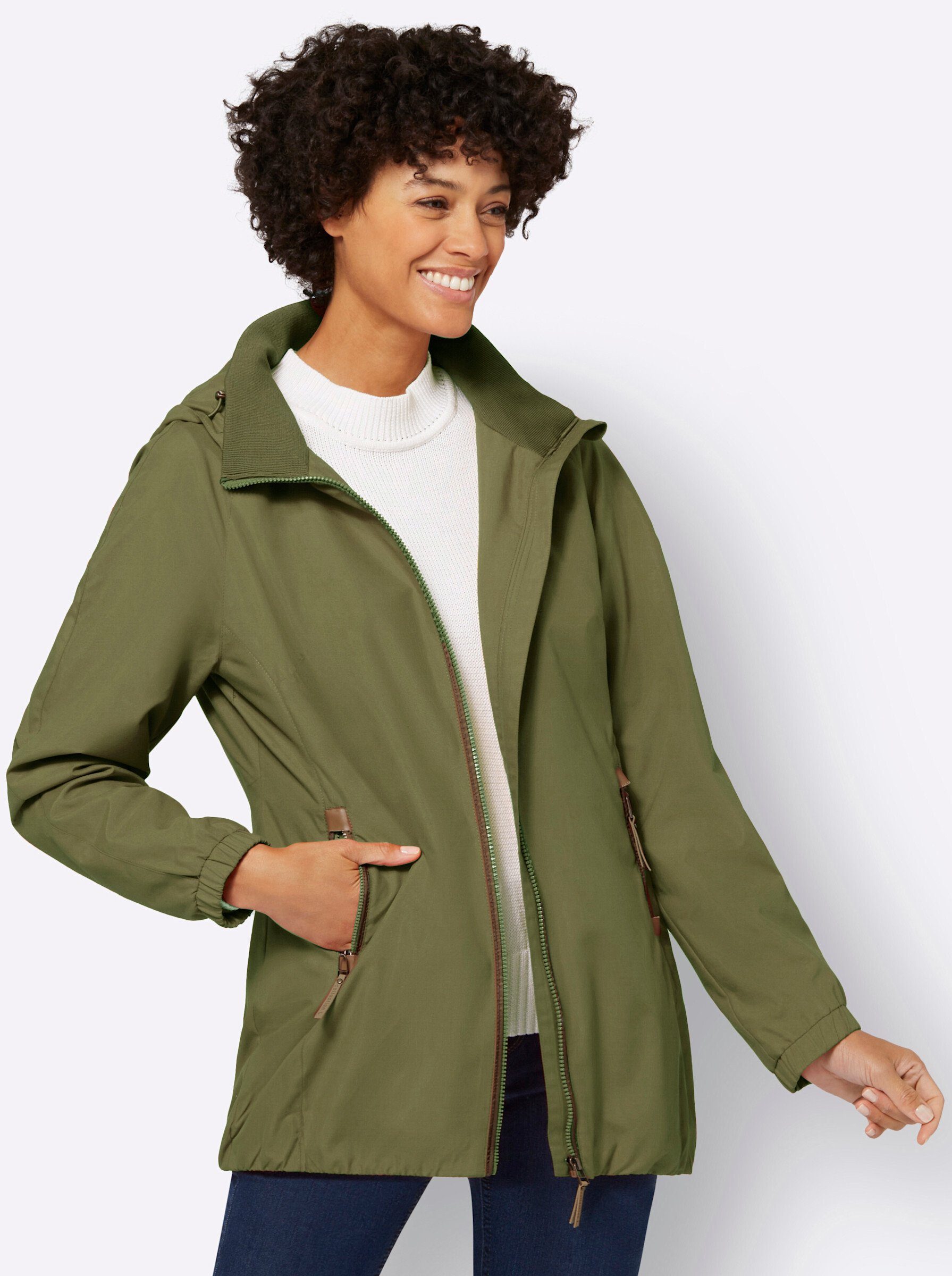 Casual Looks Langjacke, mit Kapuze günstig online kaufen
