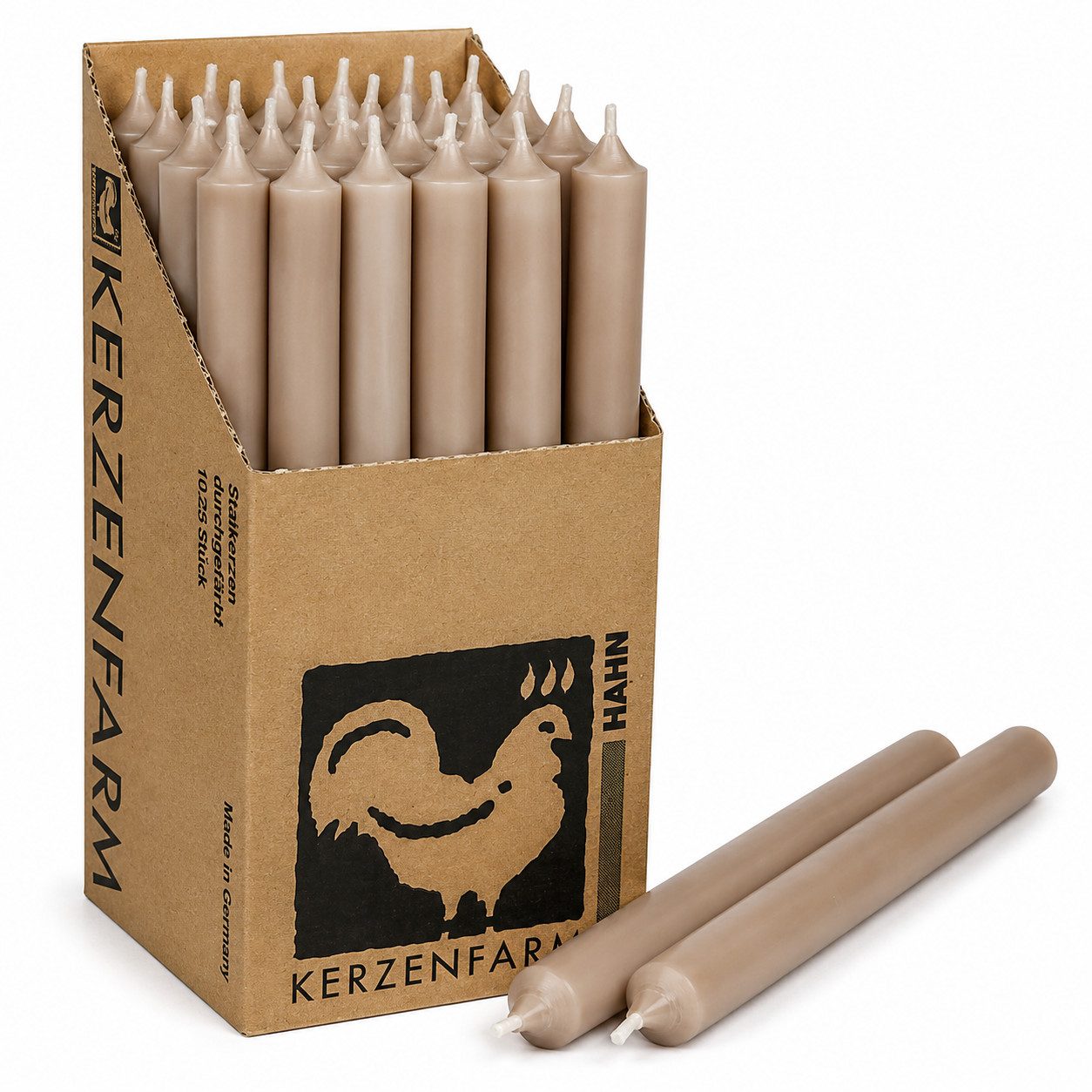 Hahn Kerzenfarm Spitzkerze Spitzkerzen XL 25 cm – Extra lange Stabkerzen aus Deutschland