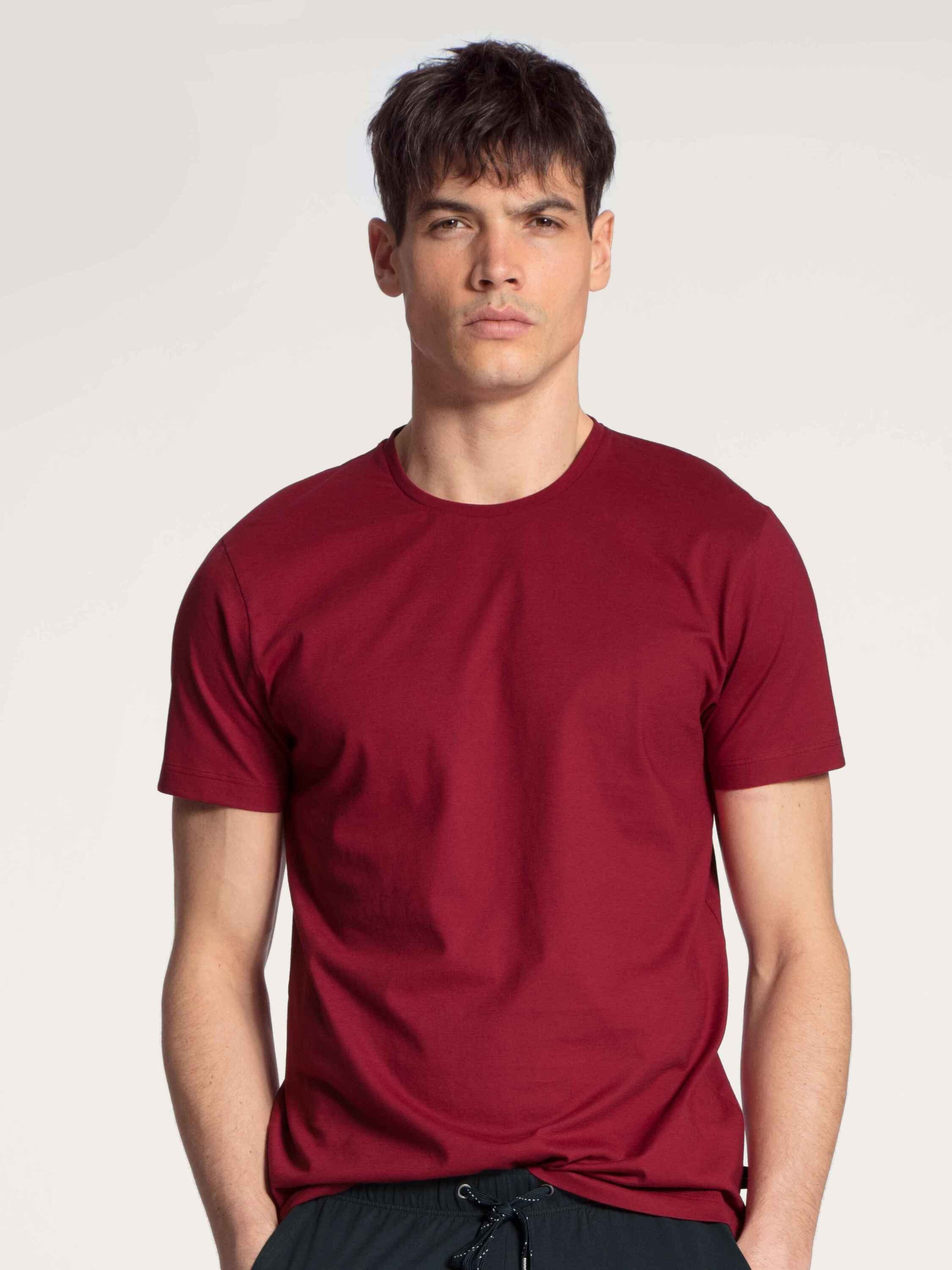 Kurzarm-Shirt, red (1-tlg) rumba Kurzarmshirt CALIDA Rundhals
