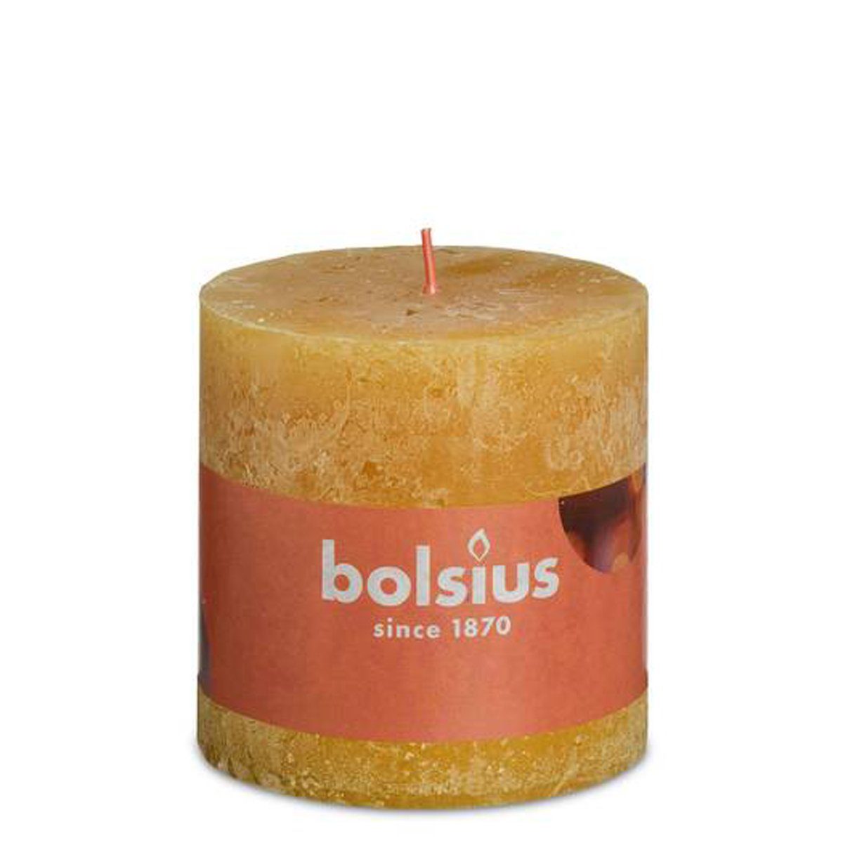 Bolsius Rustik Stumpenkerzen - Shimmer Gold - 4 Stück - 13 X