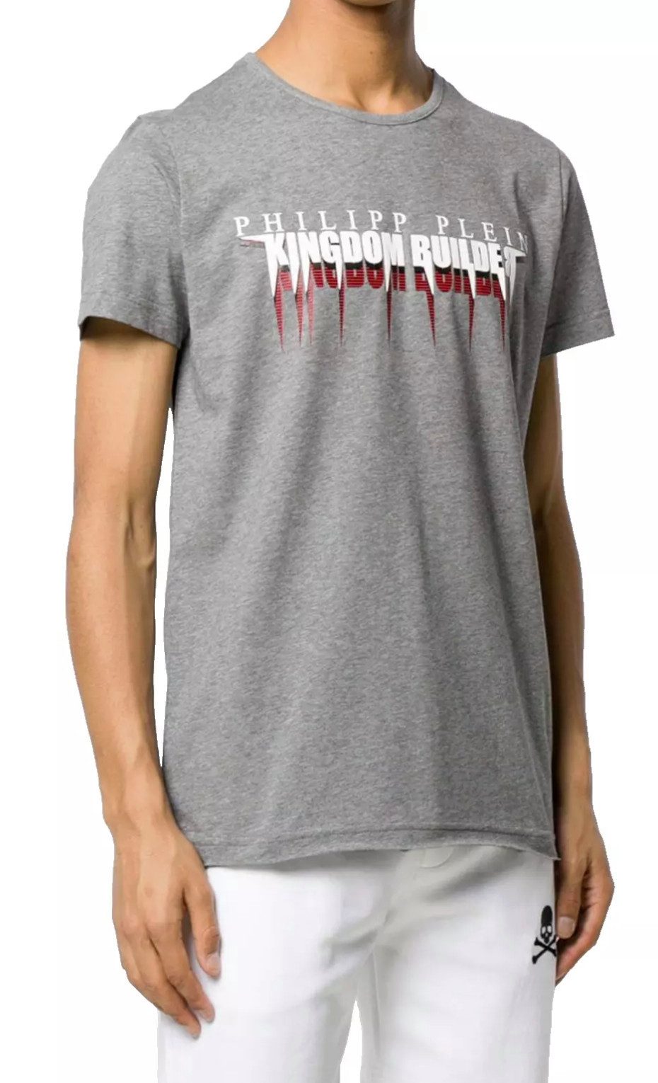 PHILIPP PLEIN T-Shirt Herren Kingdom Builder Platinium Cut Shirt einen kompromisslosen Rock’n’Roll-Charakter