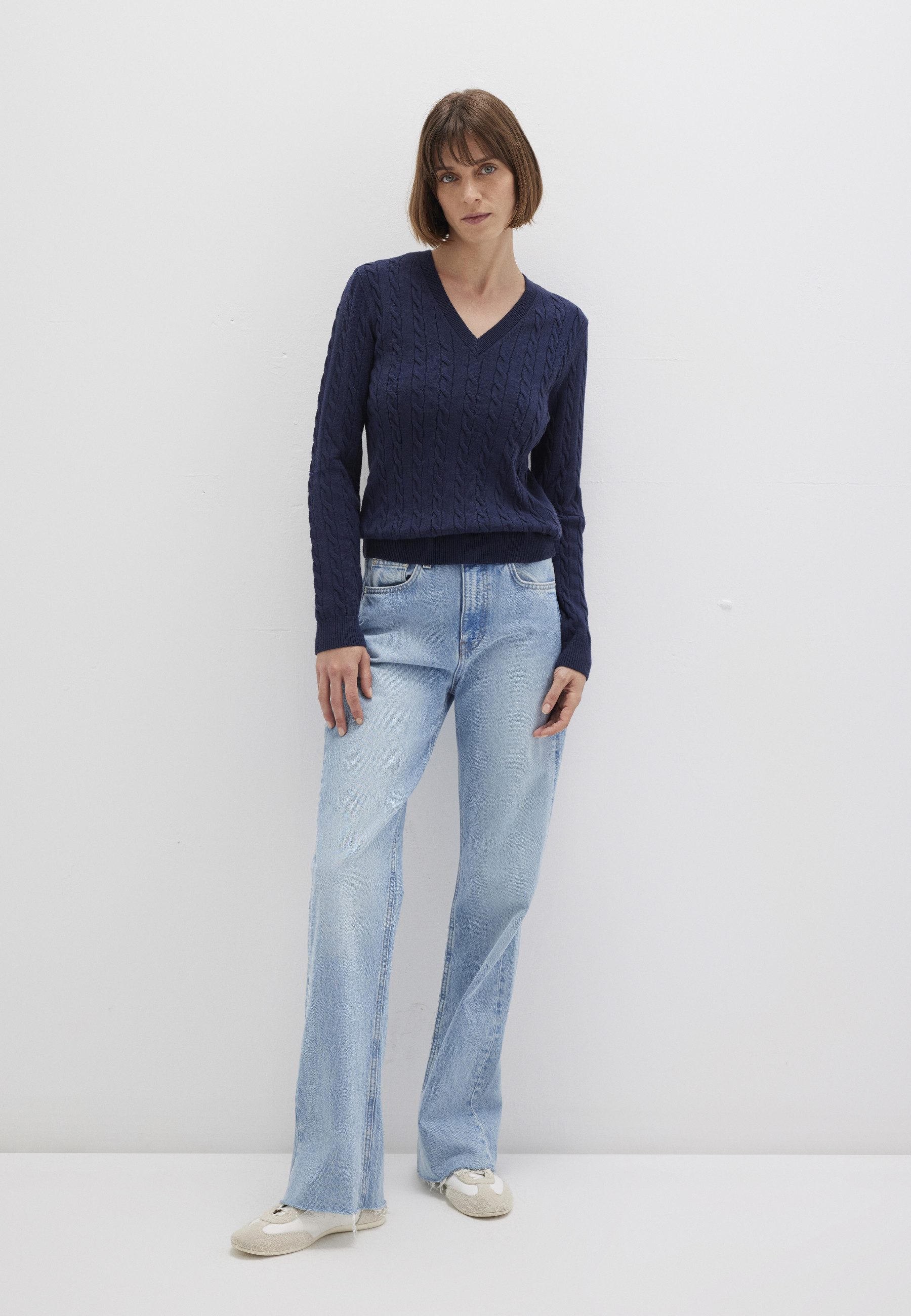 Mavi V-Ausschnitt-Pullover V-NECK SWEATER Pullover Feinstrick