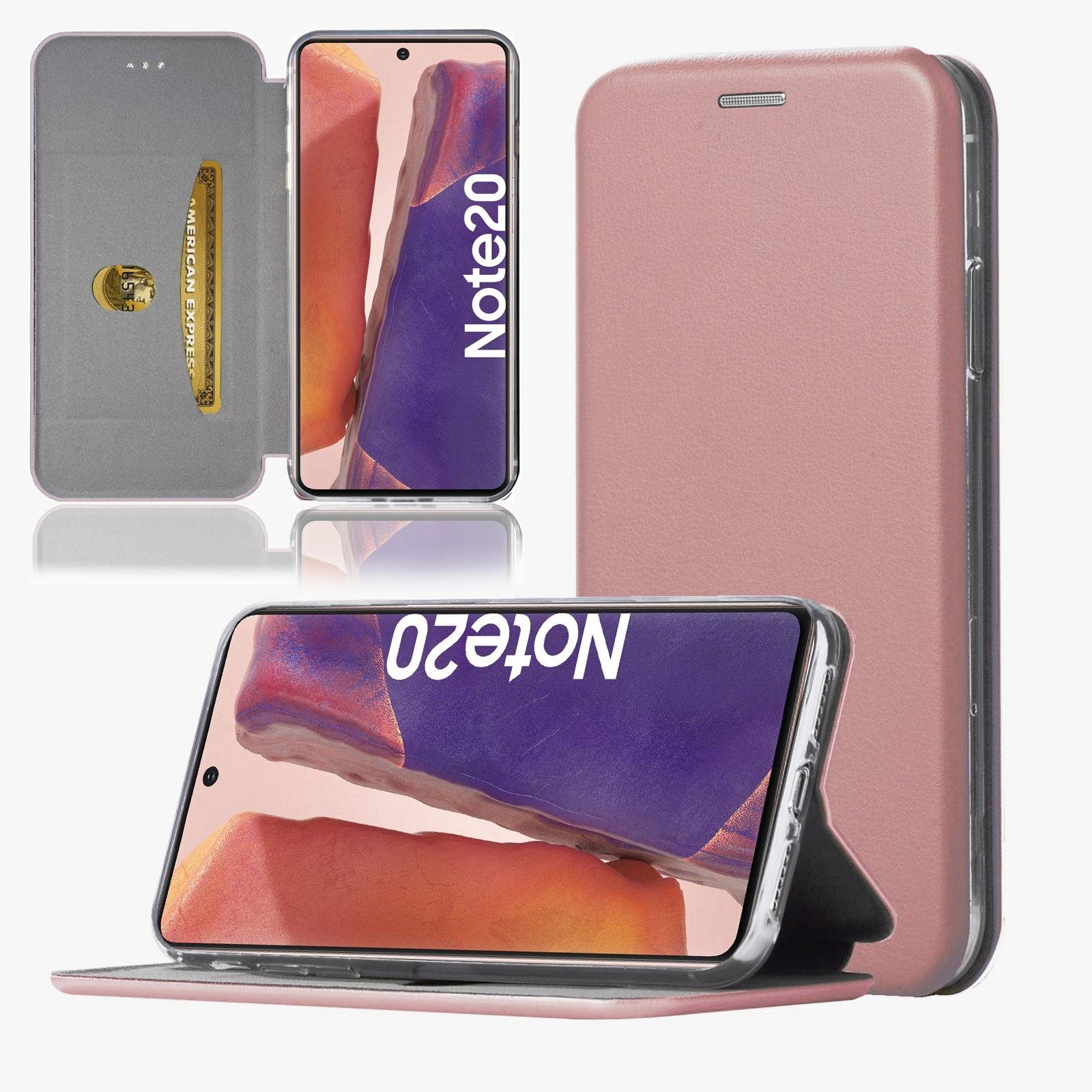 Numerva Handyhülle Hard Cover Etui für Samsung Galaxy Note 20, Flip Cover Schutz Hülle Tasche