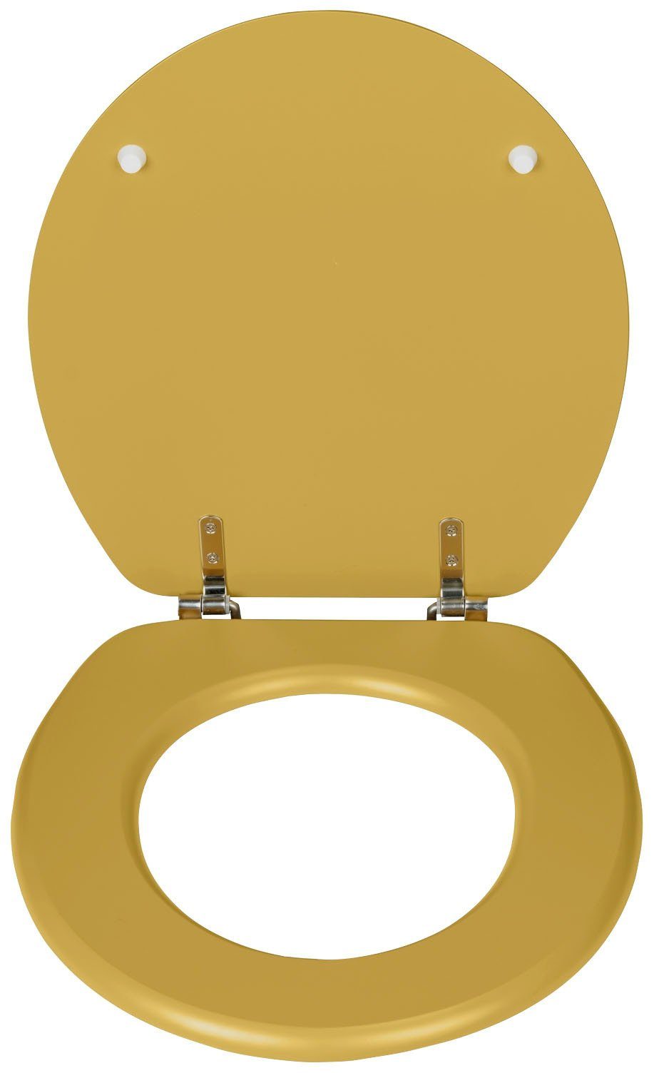 WENKO WC-Sitz Prima, matt, aus MDF, feuchtigkeitsresistent, Edelstahlbefestigung