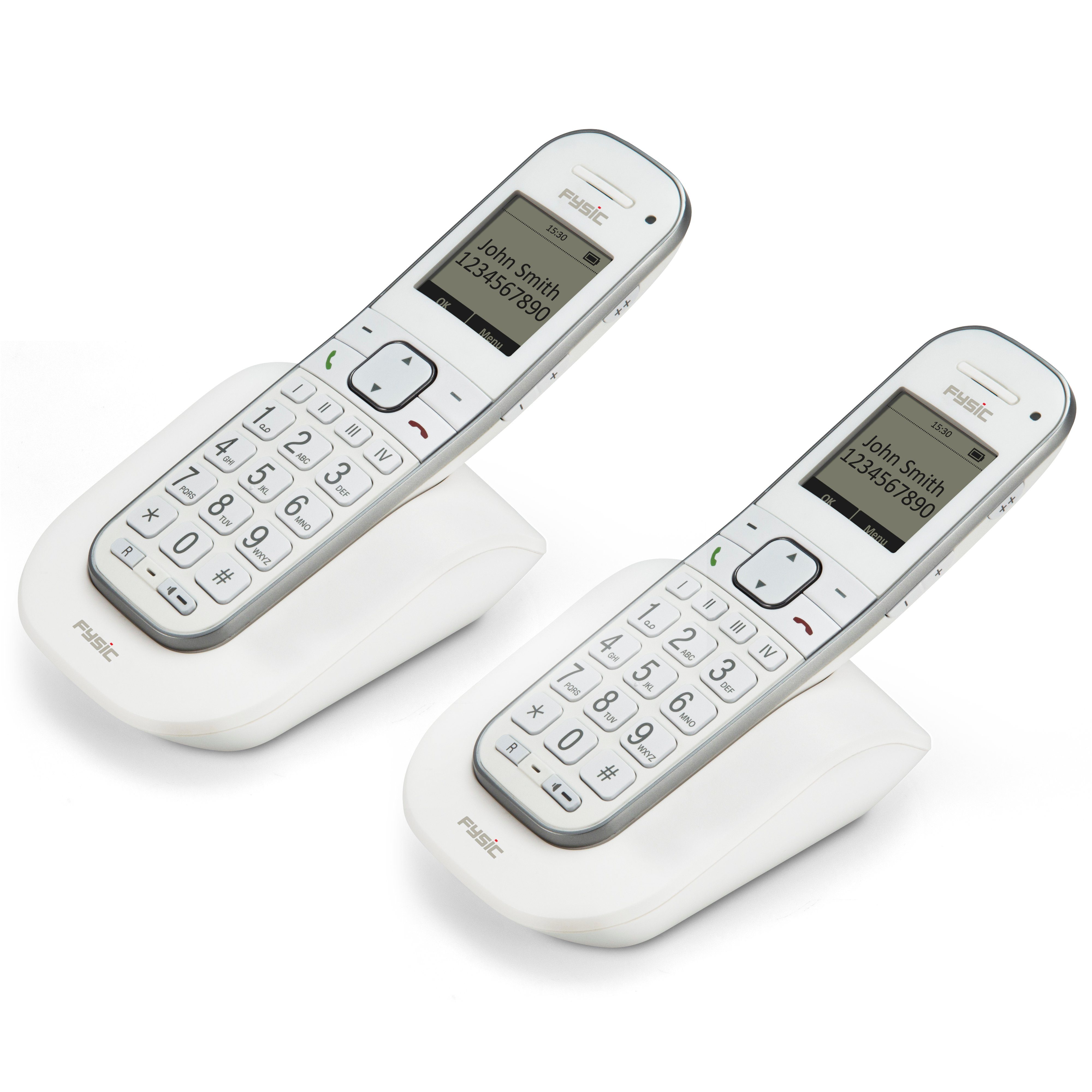 Fysic FX-9000 DUO Seniorentelefon (Mobilteile: Seniorentelefon schnurloses großen Tasten) mit 2