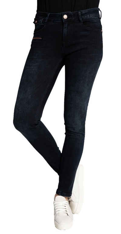 Zhrill Skinny-fit-Jeans »MIA BLUE« Damen Jeanshose 7/8 Vintage 5 Pocket Slim Fit Mia Blue