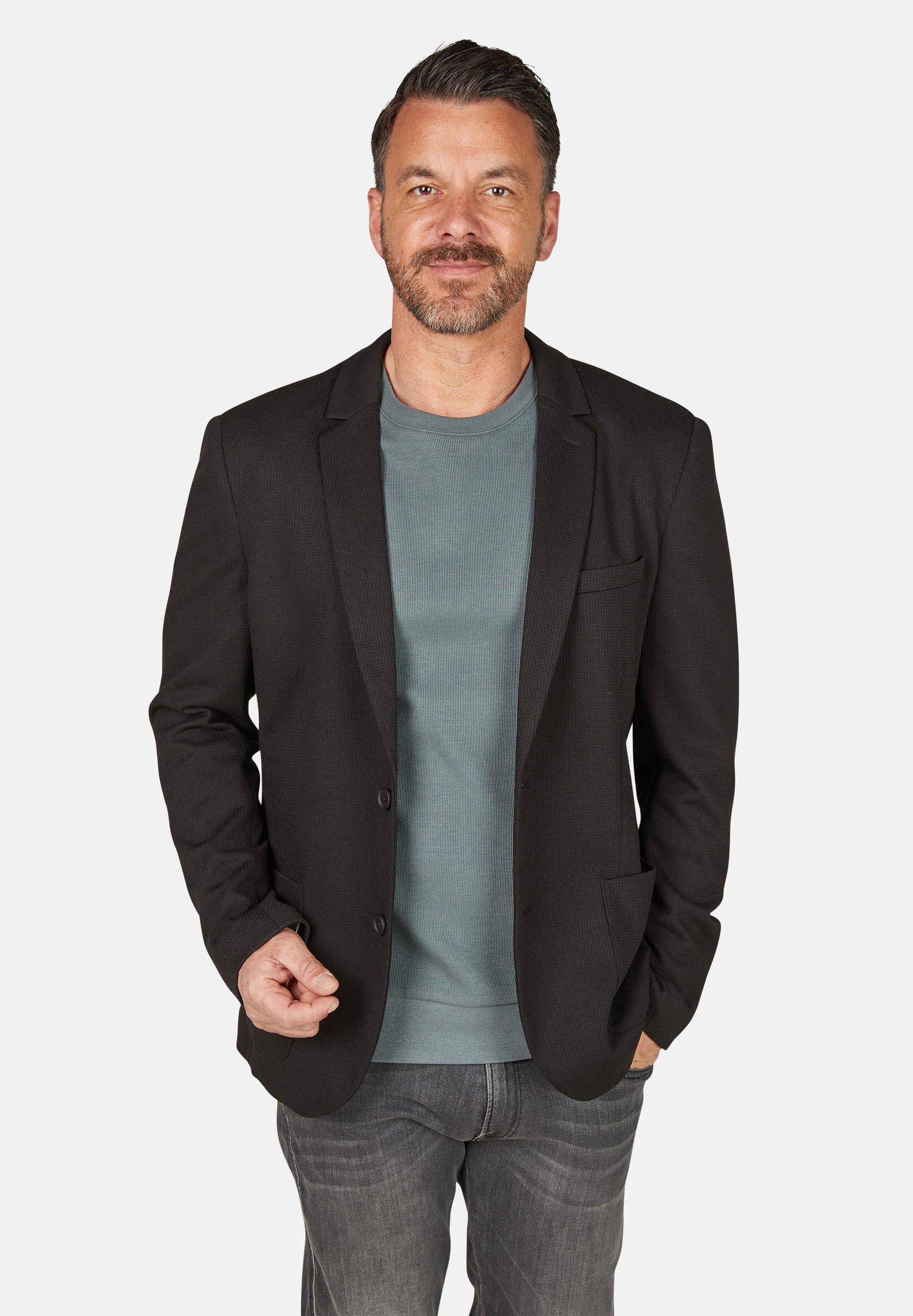 Calamar Sakko Blazer in Waffelstruktur – Bild 3 von 5