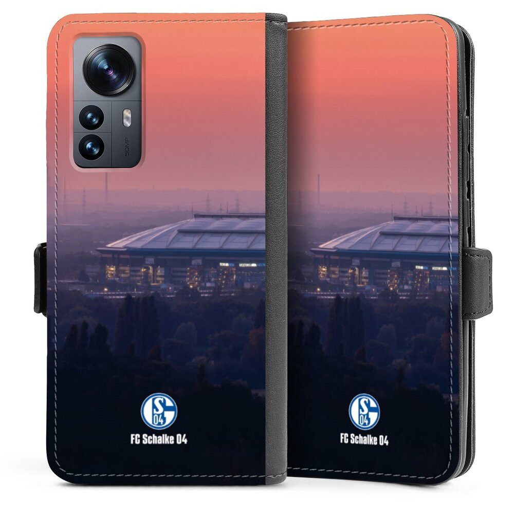DeinDesign Handyhülle Stadion FC Schalke 04 Offizielles Lizenzprodukt Schalke 04 Stadion, Xiaomi 12 5G Hülle Handy Flip Case Wallet Cover Handytasche Leder