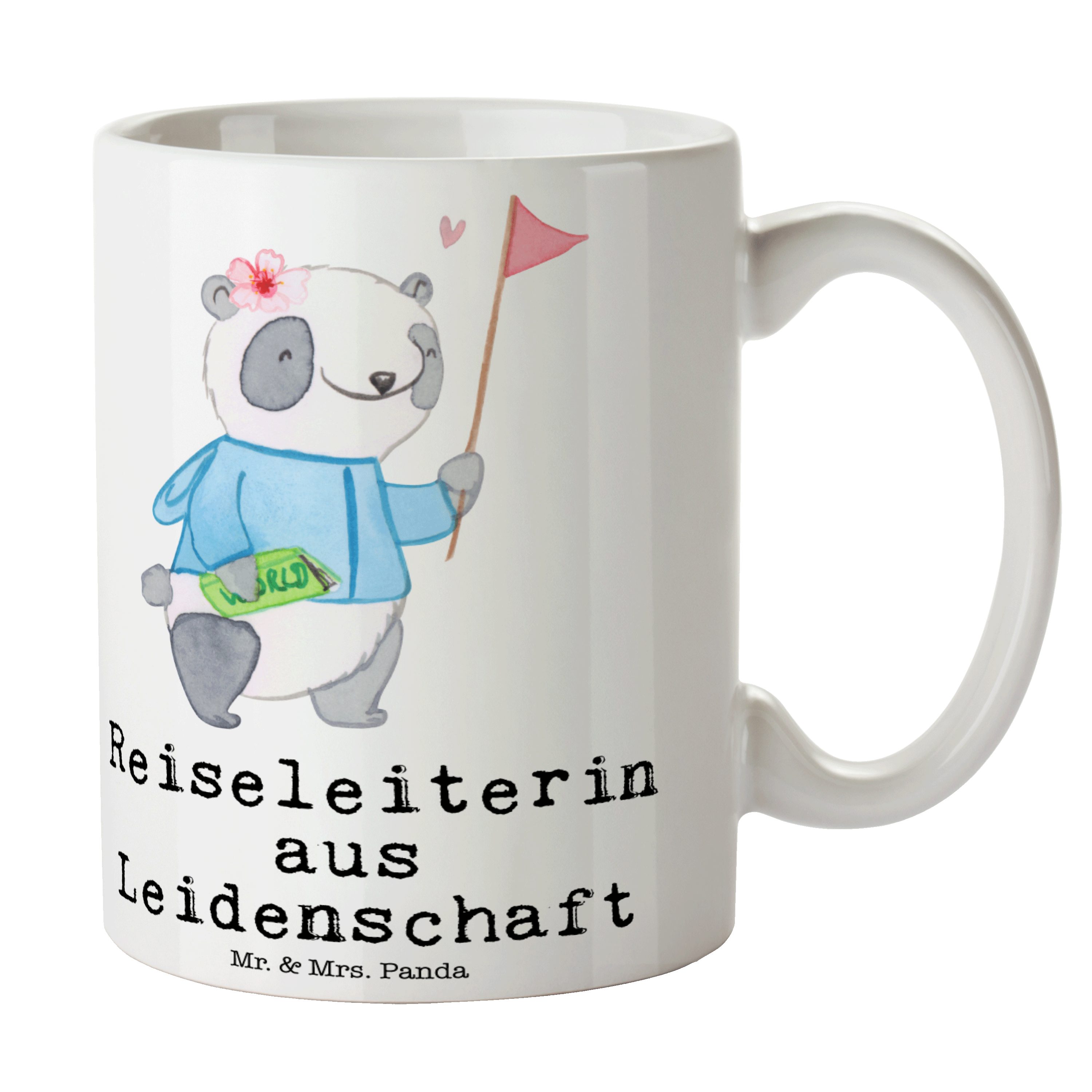 - Panda aus Kaffeetasse, - Leidenschaft Keramik Geschenk, Reiseleiterin Firma, Mr. Mrs. Weiß & Tasse
