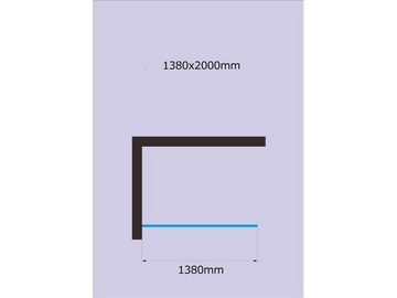 Glaszentrum Hagen Walk-in-Dusche Glaszentrum Hagen 138x200cm "LoLa" Duschwand - Duschabtrennung Satinie