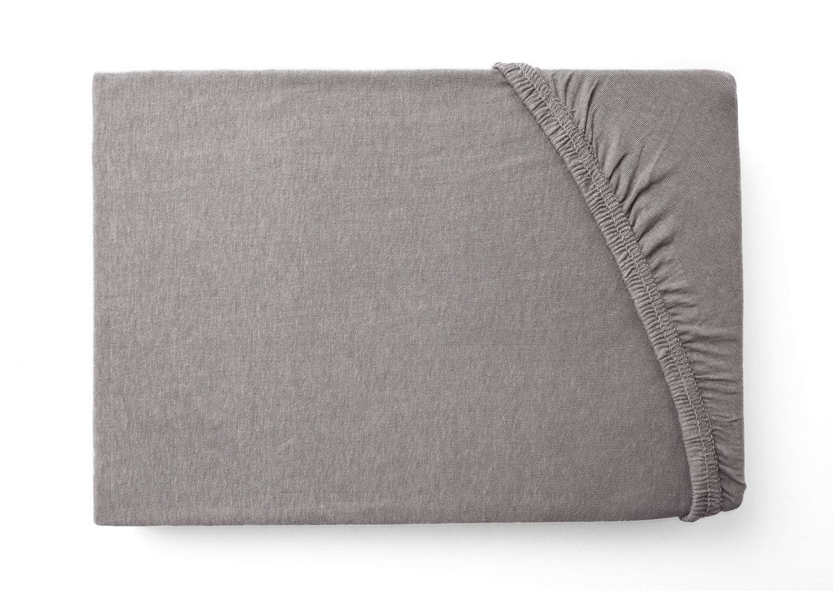 Spannbettlaken Jersey-Bettlaken aus 100% Baumwolle, Hometex Premium Textiles, Gummizug: rundum, Viele Größen, vielseitige Nutzung