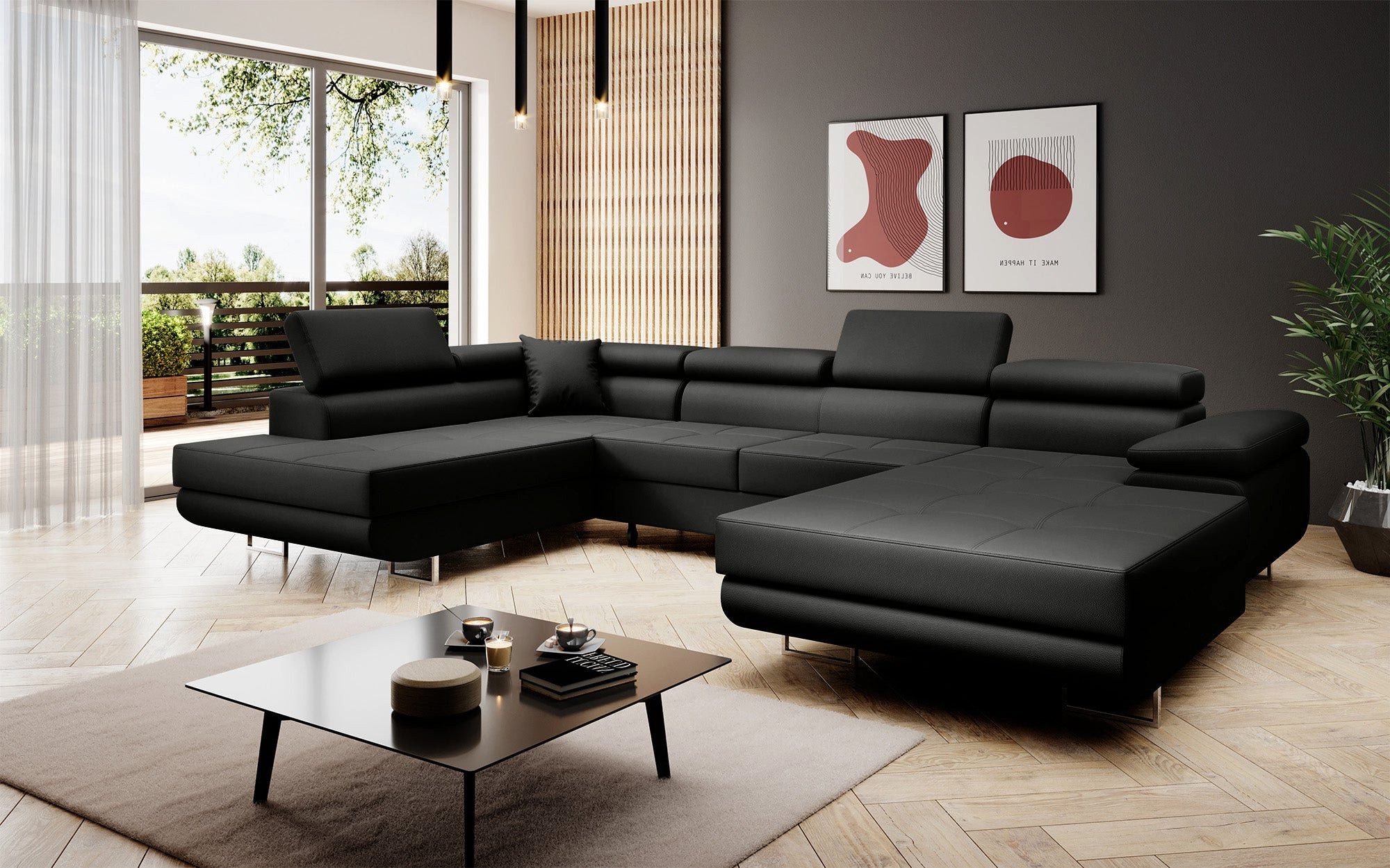 Luxusbetten24 Schlafsofa Designer Sofa Lago, mit Stauraum und Schlaffunktio günstig online kaufen