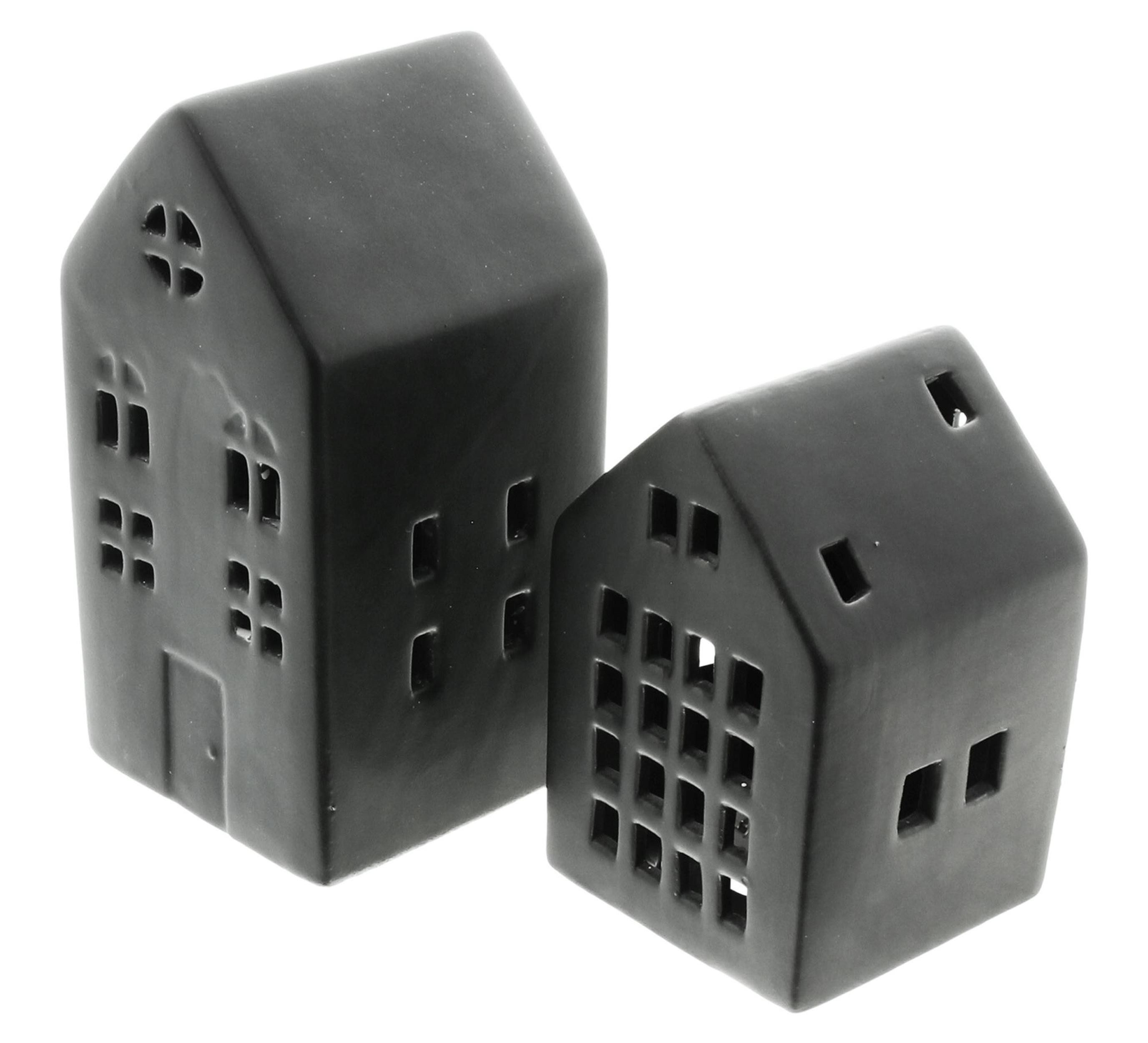LED Dekoobjekt LED-Haus "Black", 2er Set