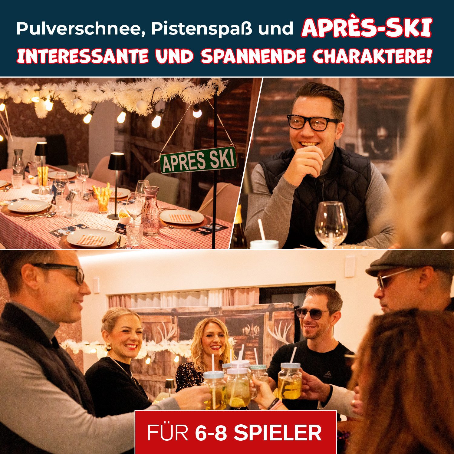 mitmach-krimi Spiel Krimi-Dinner, Aprés-Ski und Alibi- Krimi-Dinner für 6-8 Spieler