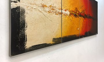 WandbilderXXL Gemälde Fiery Moment 170 x 70 cm, Abstraktes Gemälde, handgemaltes Unikat