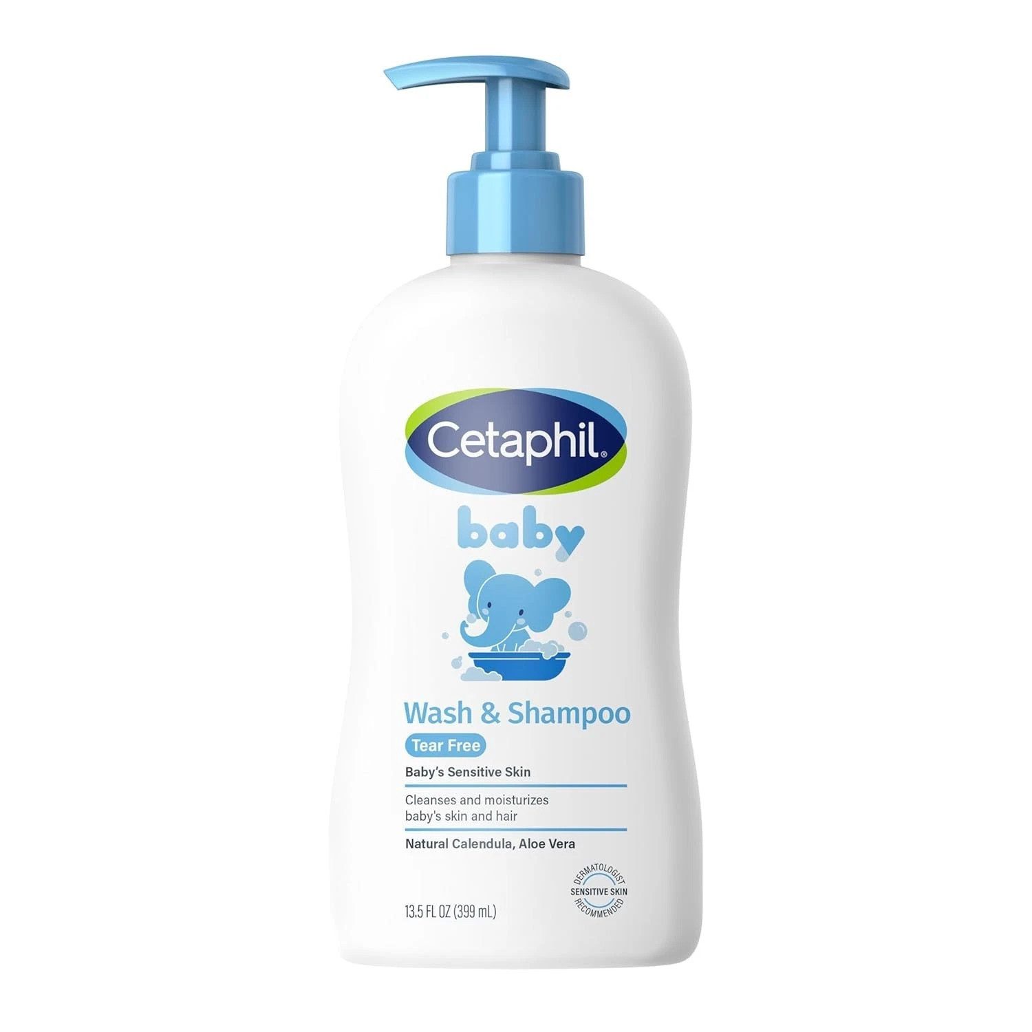 Cetaphil Haarshampoo Baby Waschgel & Shampoo Calendula 2x 400 ml, 2er-Set, 1-tlg., 2 × Cetaphil Baby Wash & Shampoo, je ca. 400 ml, Tränenfrei, 2-in-1, parabenfrei, mineralölfrei, mit Calendula