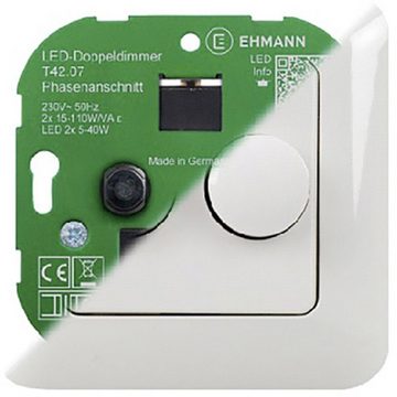 Ehmann Drehdimmer Ehmann 4260c0701 Unterputz Dimmer Geeignet für Leuchtmittel: LED-Lampe