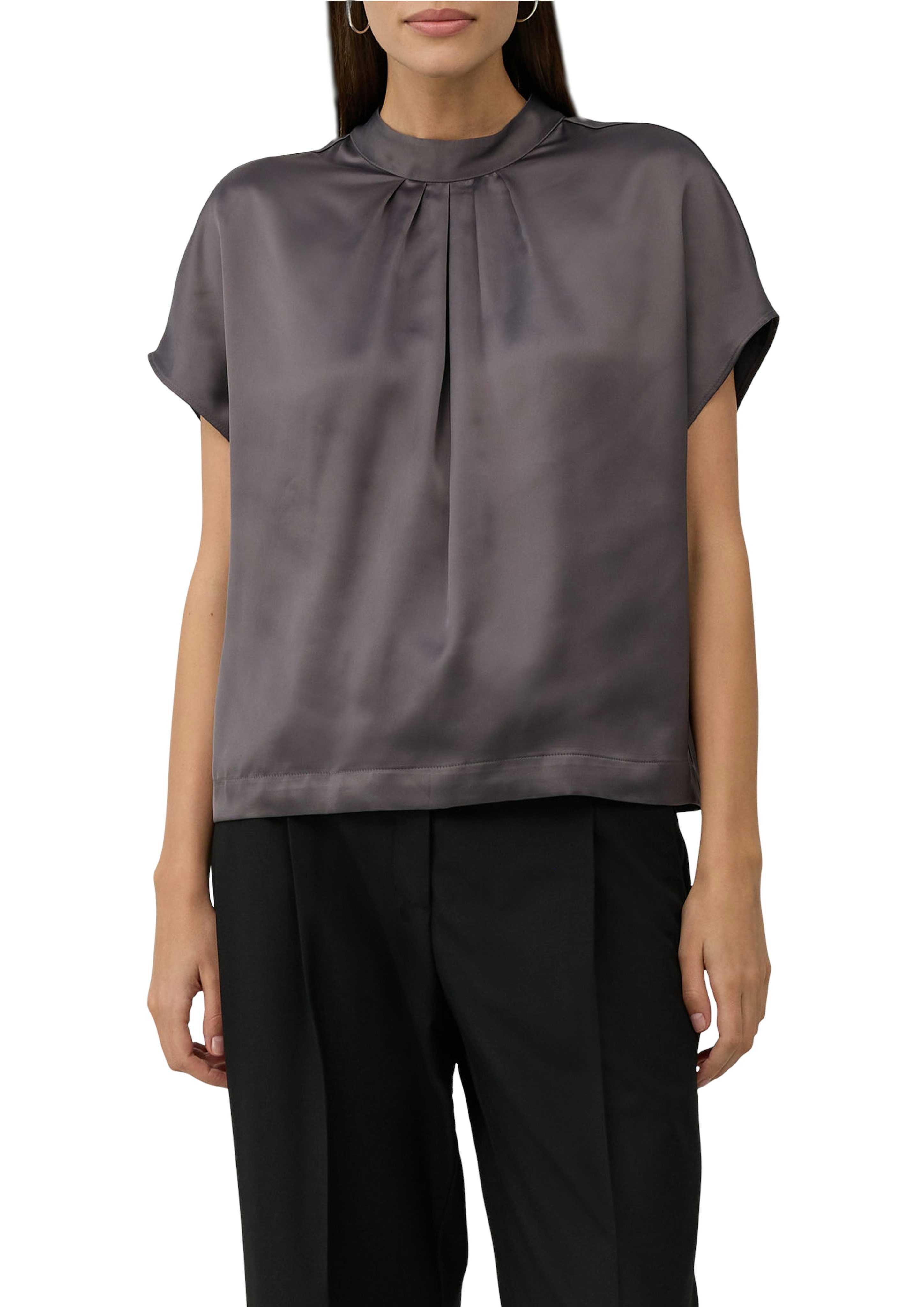 s.Oliver BLACK LABEL Satinbluse mit Falten günstig online kaufen