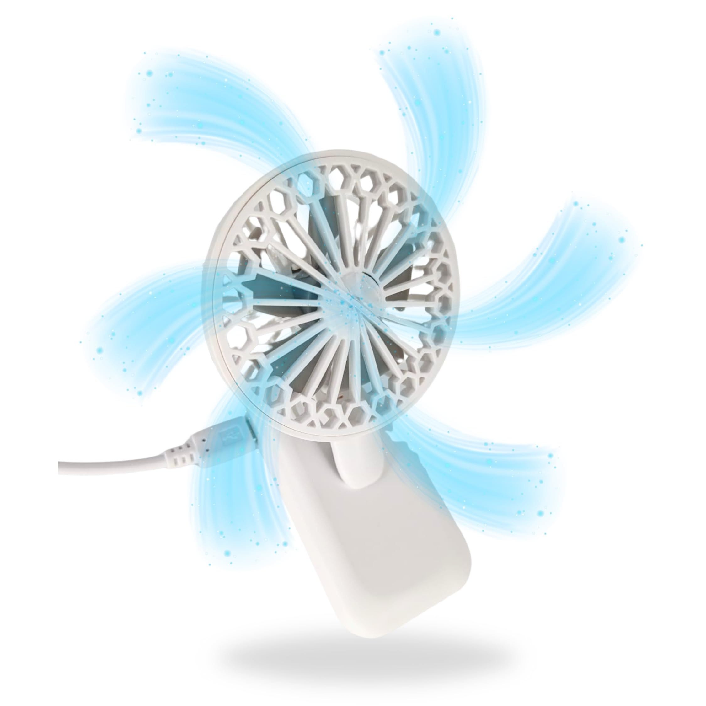 TronicXL Mini USB-Ventilator Mini Ventilator mit Clip Auto Sonnenblende Smartphone Laptop Klemme, ULTRA KOMPAKT Tisch Camping KFZ PKW LKW