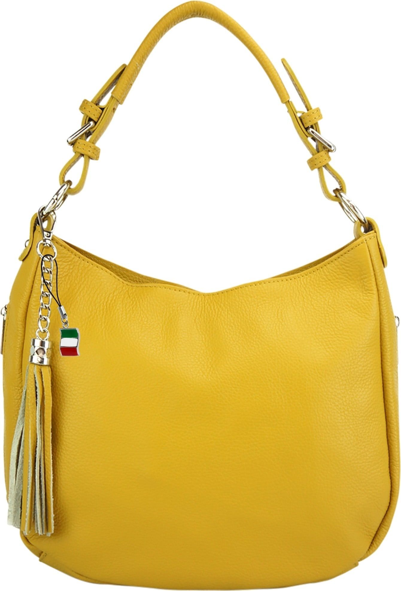 FLORENCE Schultertasche Florence Echtleder Damen Hobo günstig online kaufen