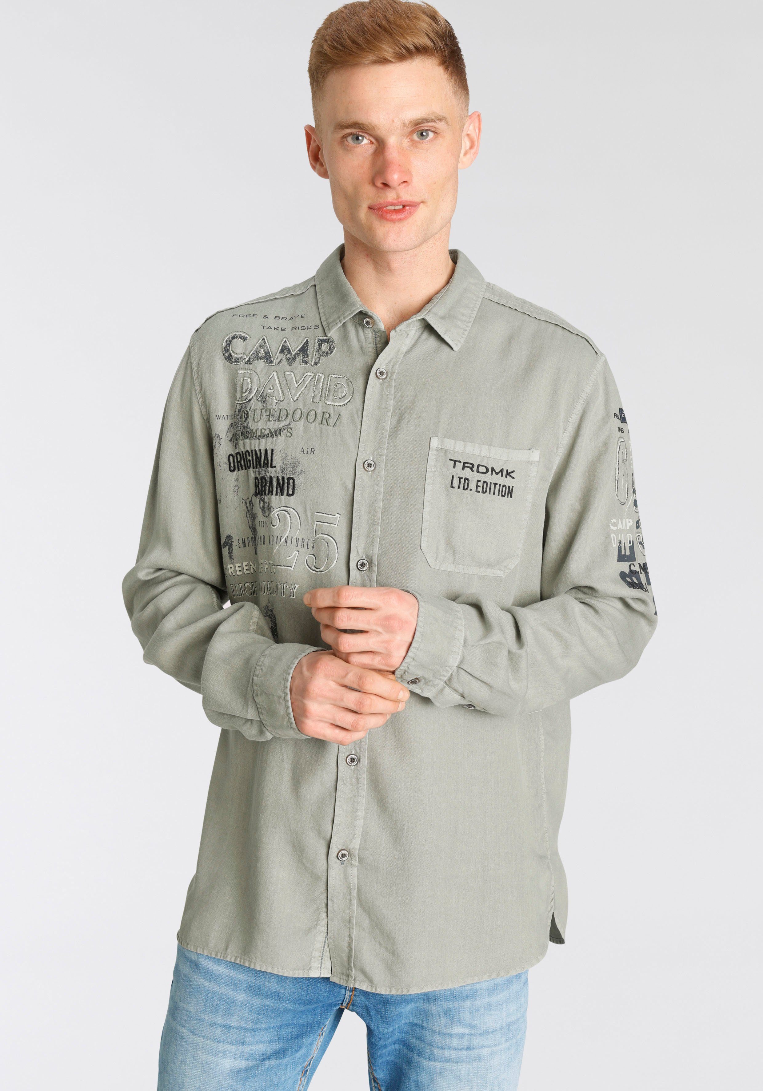 CAMP DAVID Langarmhemd mit Brusttasche kaufen | OTTO
