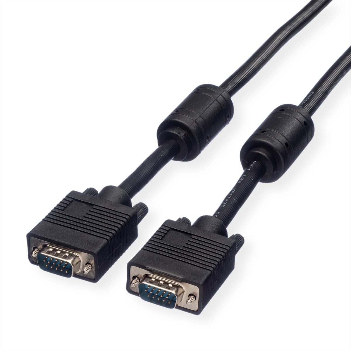 ROLINE SVGA Monitor-Kabel mit Ferritkern+DDC Video-Kabel, HD D-Sub 15-polig (HD-15), VGA Männlich (Stecker), HD D-Sub 15-polig (HD-15), VGA Männlich (Stecker) (200.0 cm), HD15 ST-ST