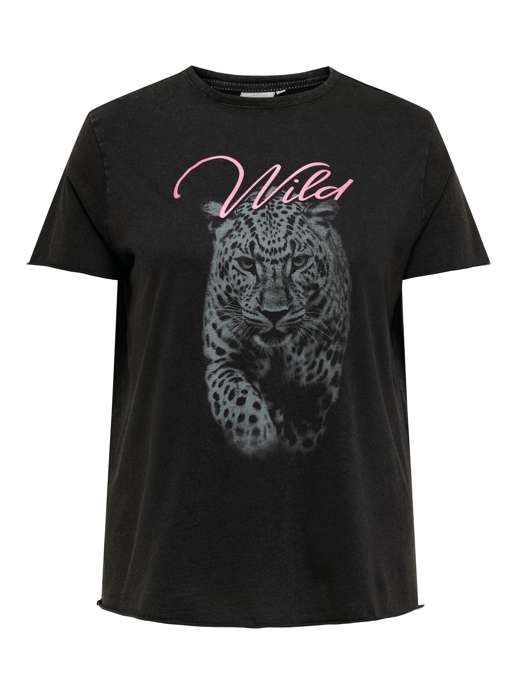 ONLY CARMAKOMA T-Shirt Rundhals Kurzarm Print günstig online kaufen