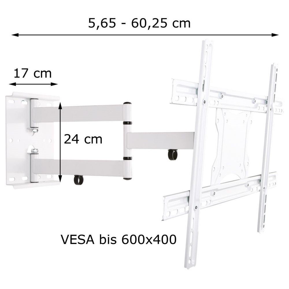 Motion (6012) 6012 NEG TV-Wandhalterung ExTender NEG weiß TV-Wandhalterung, Full