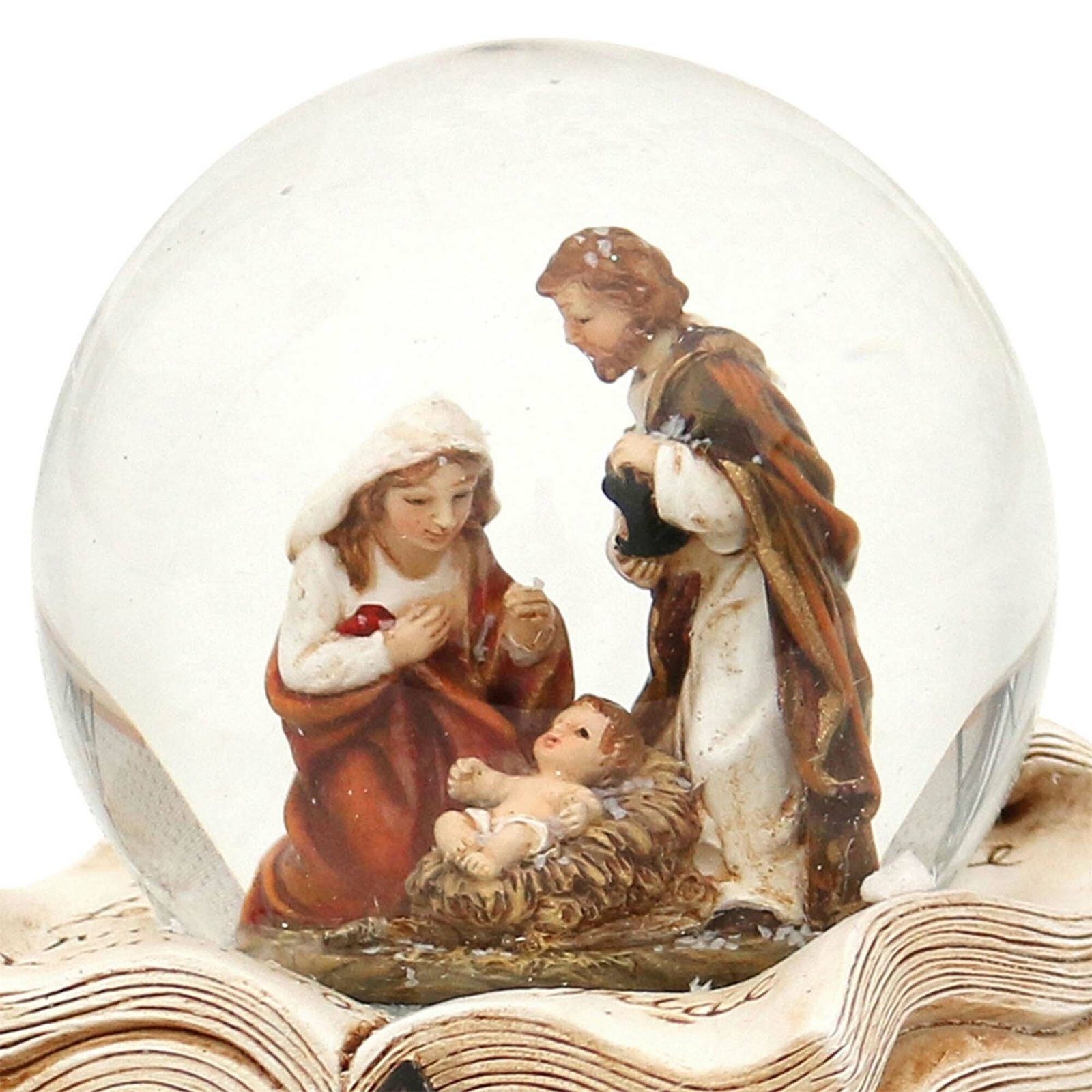 St), Weihnachtsfigur Buch (1 SIGRO Weihnachtsdekoration Familie mit Heilige Schneekugel Schneekugel