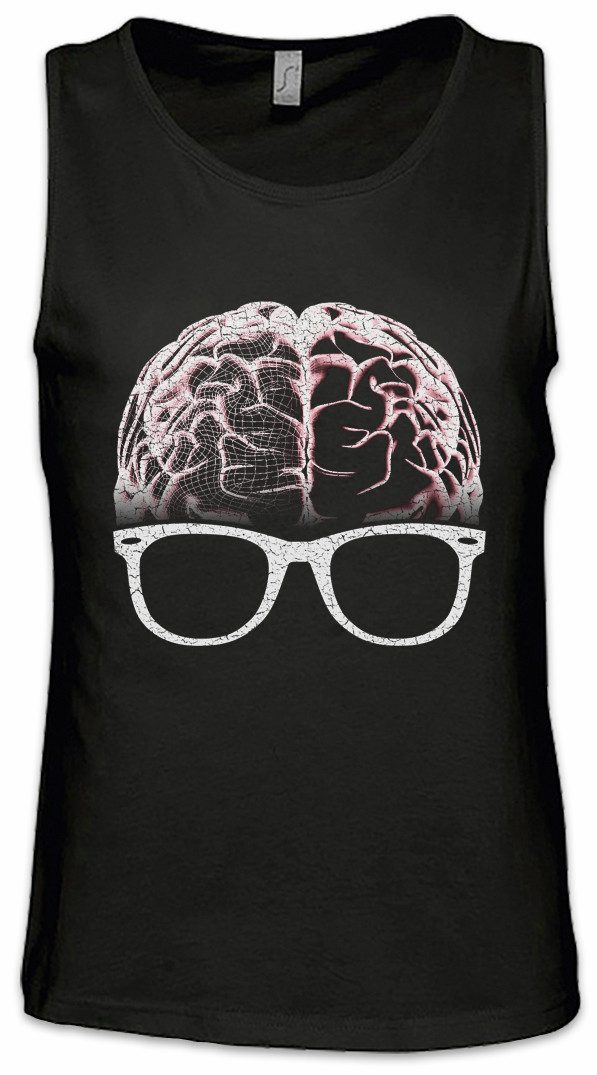 Tanktop Nerd Brain Ärmelloses T-Shirt Jerk Geek Nerd Lehrer Freak Gamer Gehirn