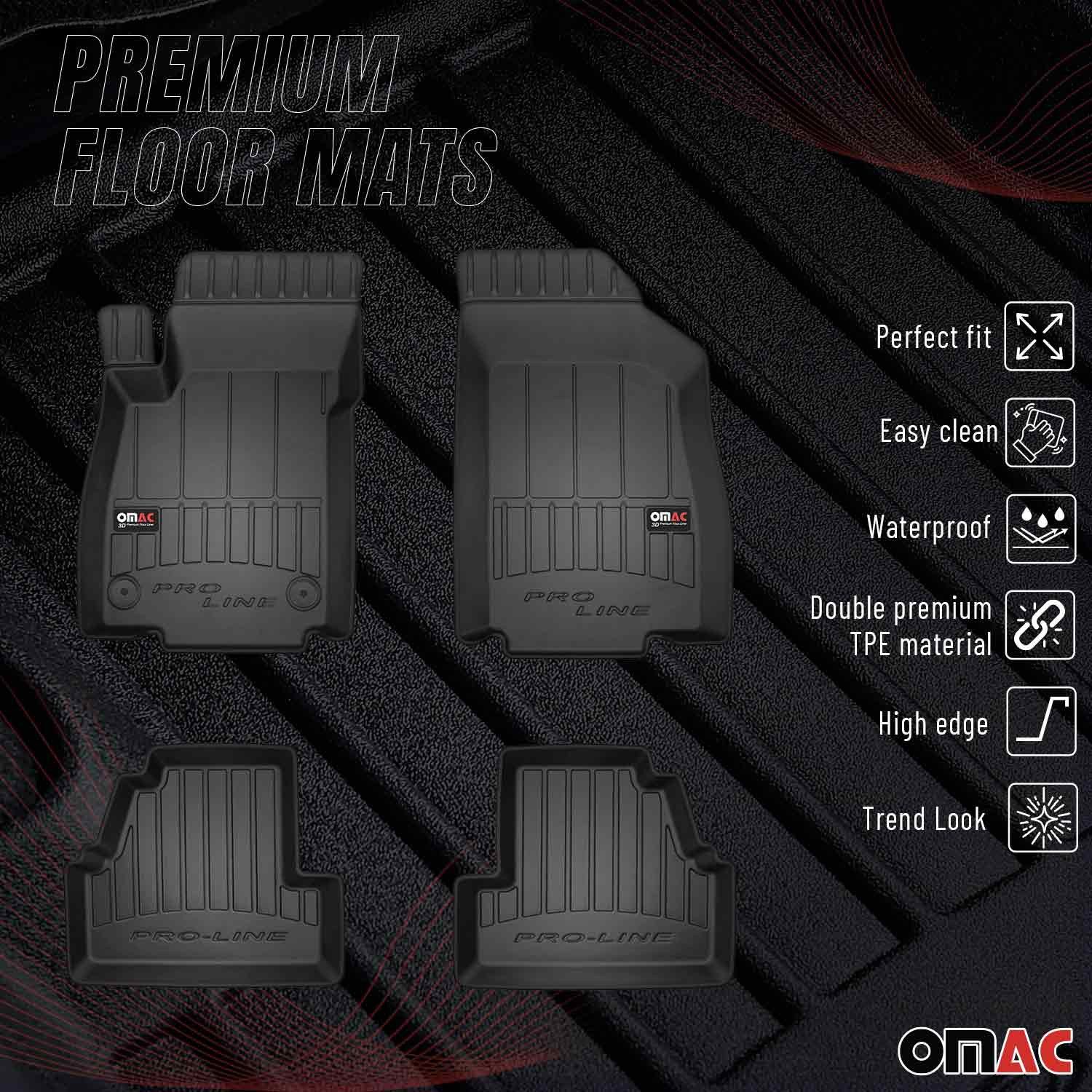 OMAC Auto-Fußmatten für Chevrolet Trax 2012-2019 Schwarz 4 tlg TPE (4 St), für Chevrolet Trax 2012-2019 Chevrolet Trax 2012-2019, Antirutsch,Wasserfest,Einfache Installation