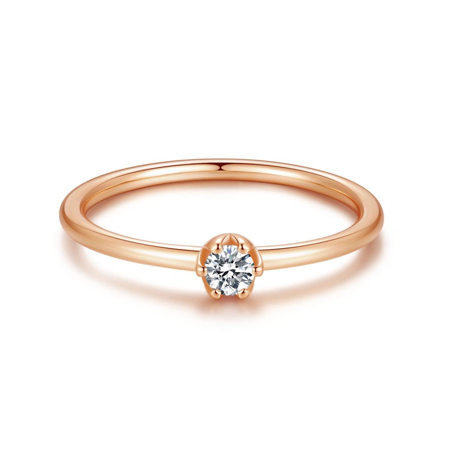 Lisandra Scott Silberring Ring mit weißem Stein 925 Silber, Verlobungsring Solitär-Ring Damen, Sag mehr als Worte – mit einem Ring, der für sich spricht.